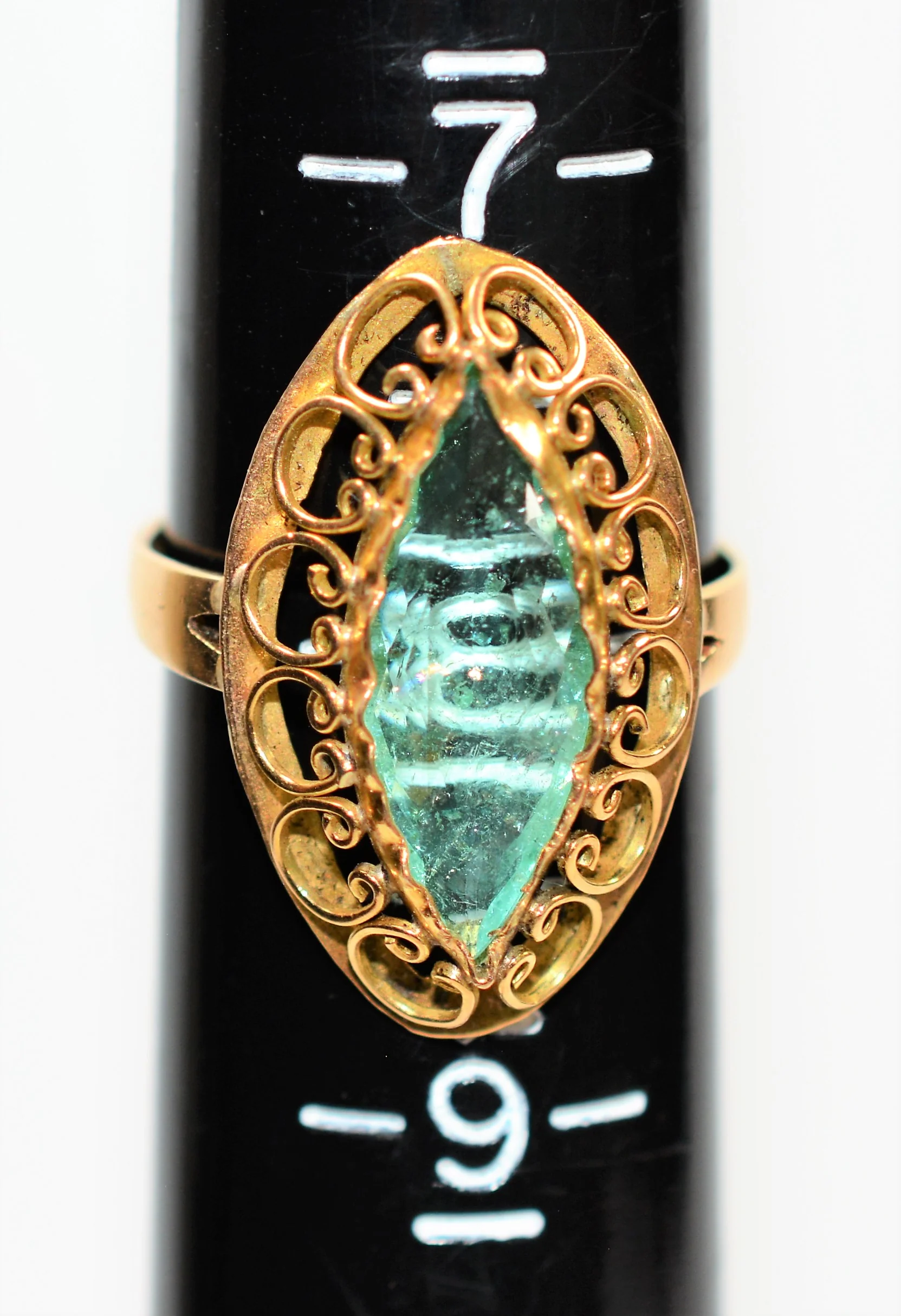 Natural Paraiba Tourmaline Ring 14K Solid Gold 2.38ct Art Deco Ring Solitaire Ring Women's Ring Cocktail Ring Birthstone Ring Vintage Jewelry - Image 10