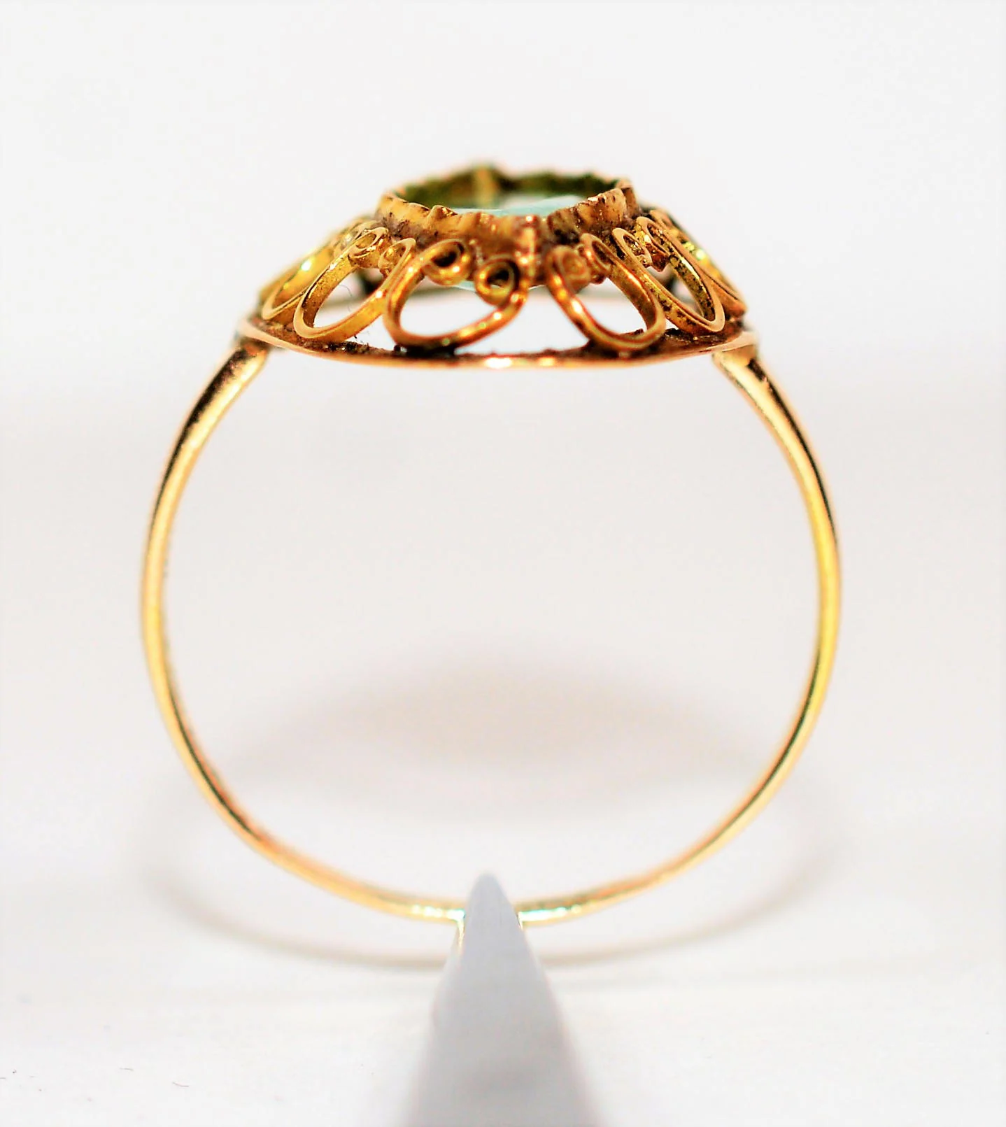 Natural Paraiba Tourmaline Ring 14K Solid Gold 2.38ct Art Deco Ring Solitaire Ring Women's Ring Cocktail Ring Birthstone Ring Vintage Jewelry - Image 3