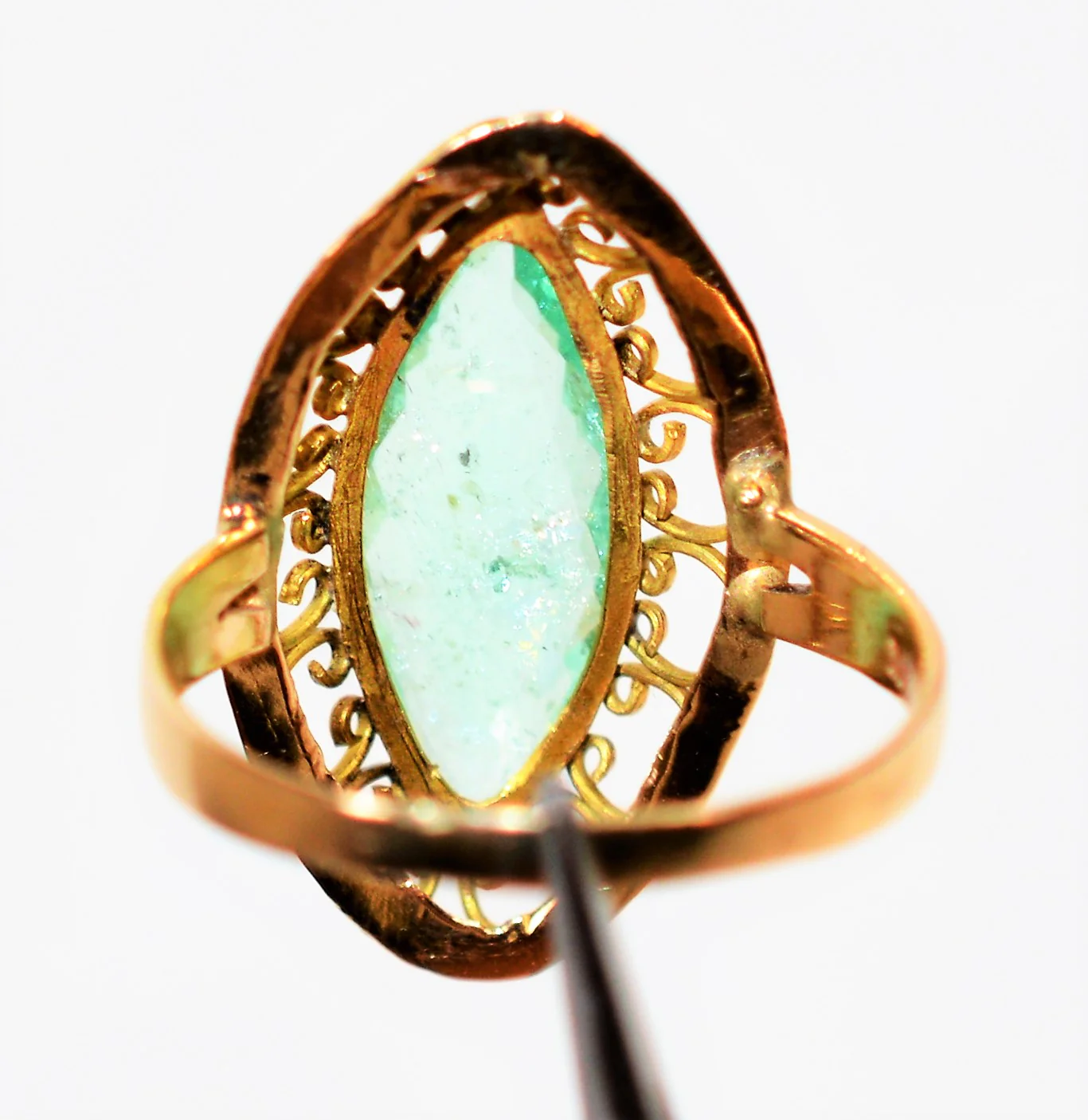 Natural Paraiba Tourmaline Ring 14K Solid Gold 2.38ct Art Deco Ring Solitaire Ring Women's Ring Cocktail Ring Birthstone Ring Vintage Jewelry - Image 7