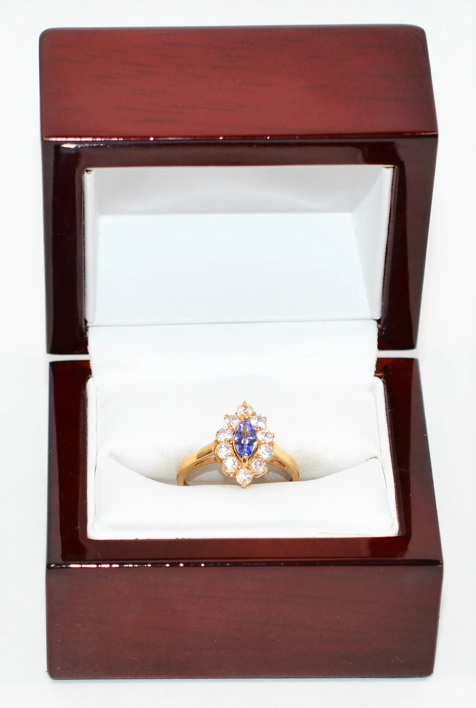 Natural Tanzanite & Diamond Ring 10K Solid Gold .86tcw December Birthstone Ring Marquise Ring Gemstone Ring Women's Ring Ladies Ring Estate - Image 12
