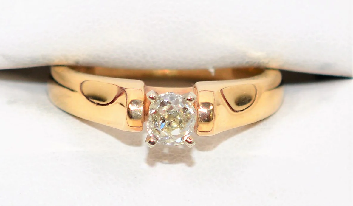 GIA Certified Natural Diamond Ring 14K Solid Gold .53ct Old Mine Cut Solitaire Ring Engagement Ring Wedding Ring GIA Diamond Women's Ring - Image 6