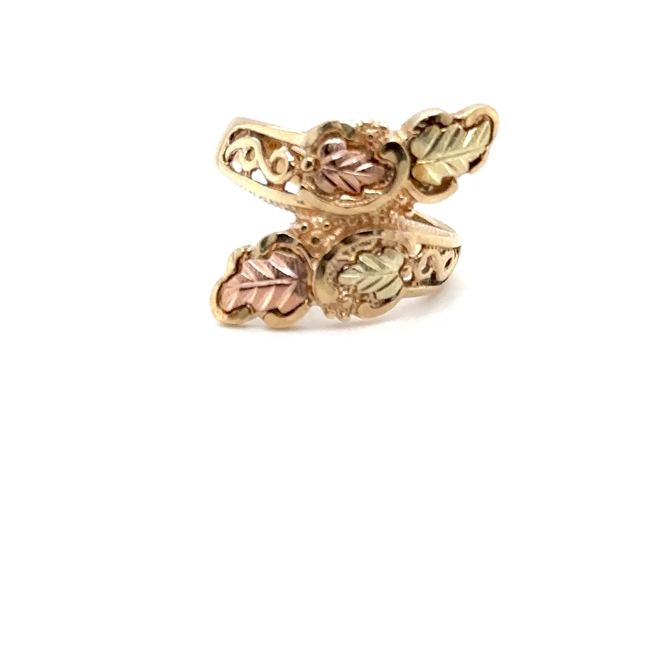 Black Hills Gold Ring 10K Solid Gold Leaf Vine Nature Ring Boho South Dakota - Image 10