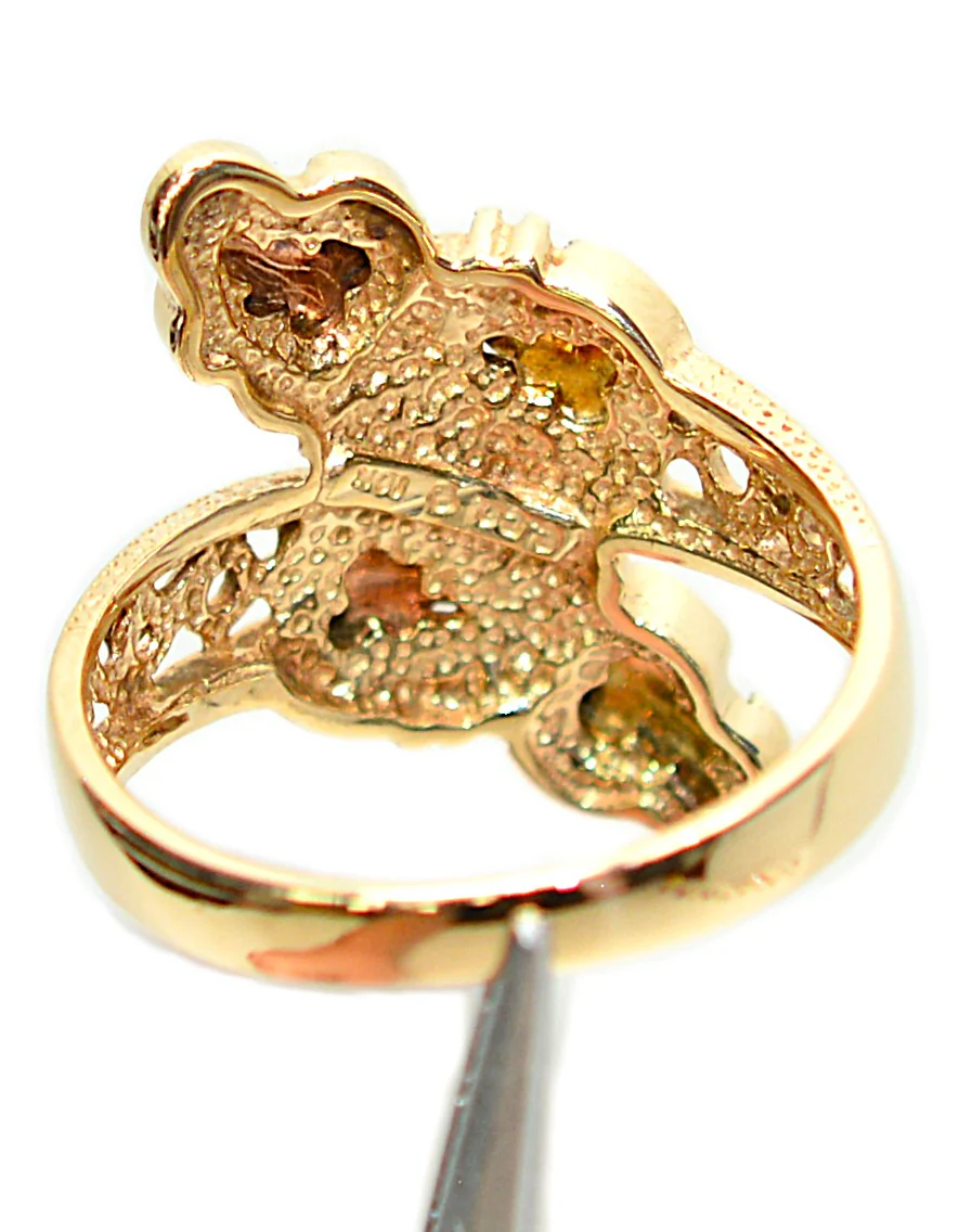Black Hills Gold Ring 10K Solid Gold Leaf Vine Nature Ring Boho South Dakota - Image 7