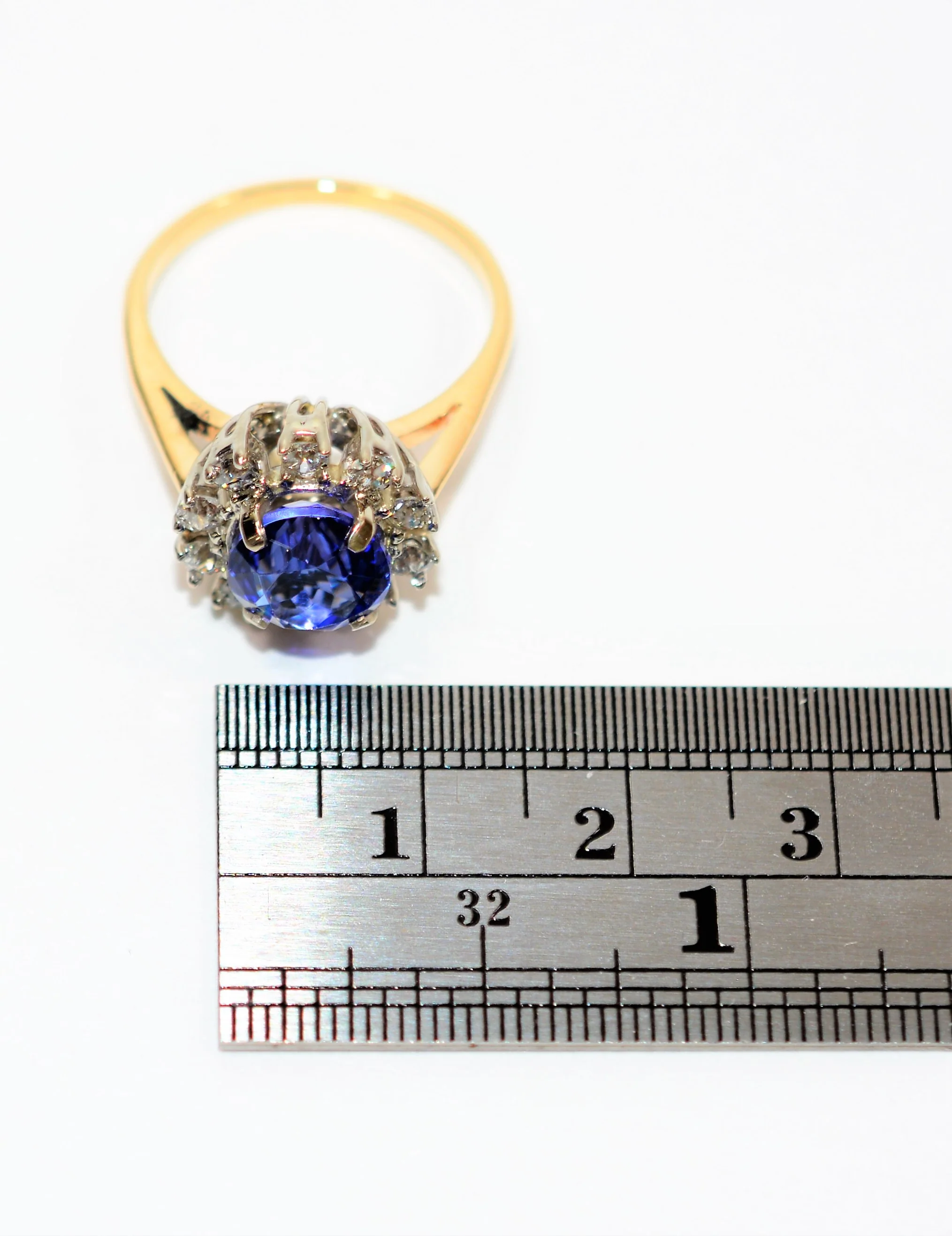 Certified Natural D'Block Tanzanite & Diamond Ring 14K Solid Gold 2.92tcw Engagement Ring Statement Ring Cocktail Ring Womens Ring Jewellery - Image 12