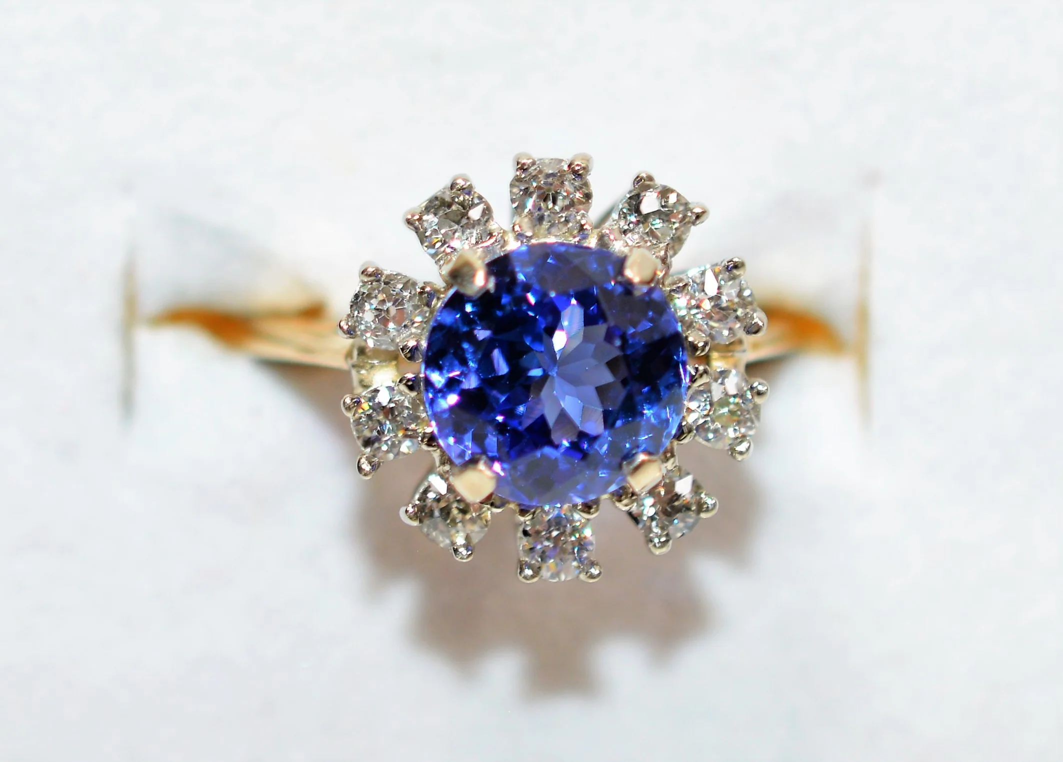 Certified Natural D'Block Tanzanite & Diamond Ring 14K Solid Gold 2.92tcw Engagement Ring Statement Ring Cocktail Ring Womens Ring Jewellery - Image 6