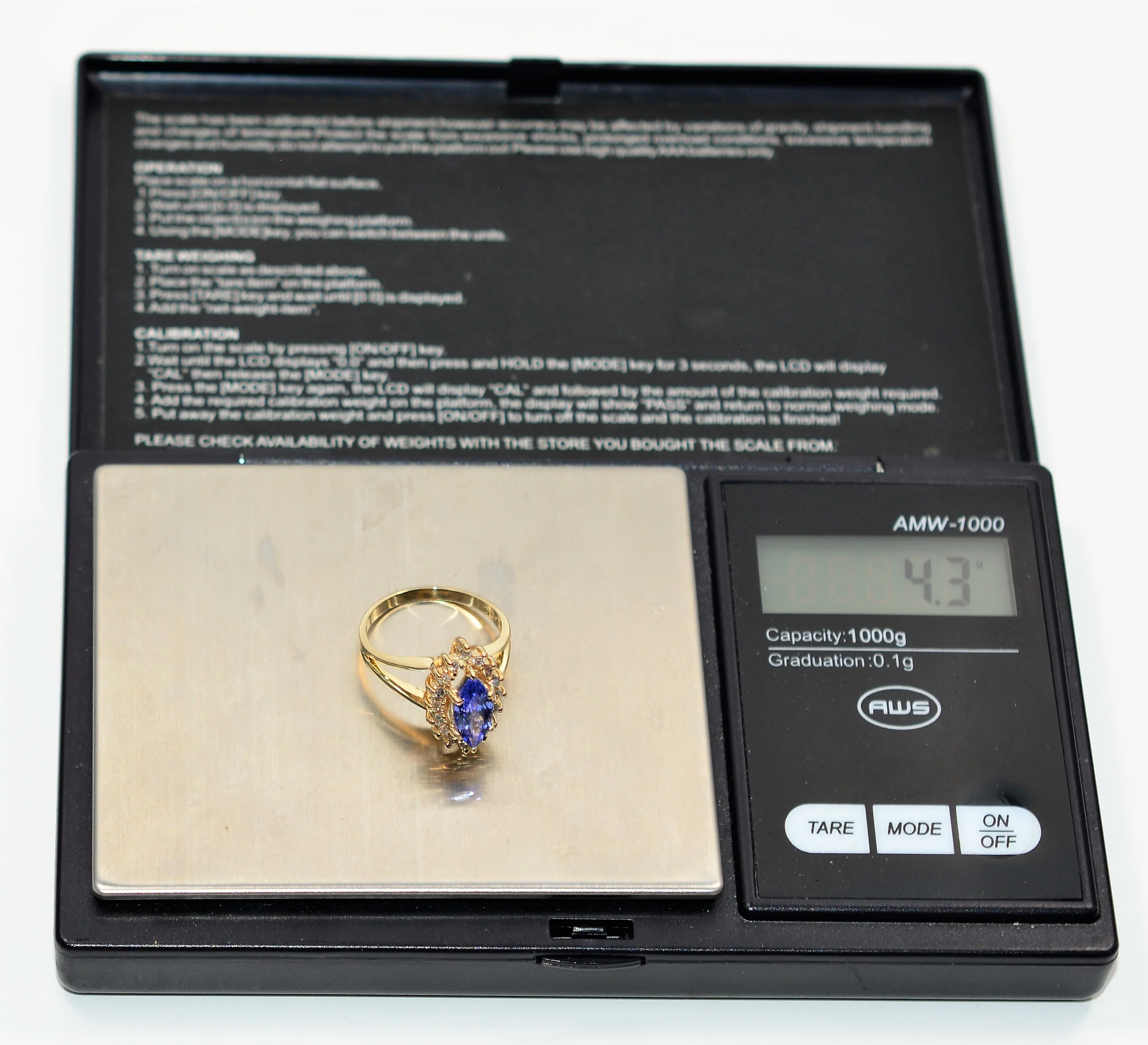 Certified Natural D'Block Tanzanite & Diamond Ring 14K Solid Gold 1.40tcw December Birthstone Ring Statement Ring Gemstone Ring Vintage Ring - Image 12