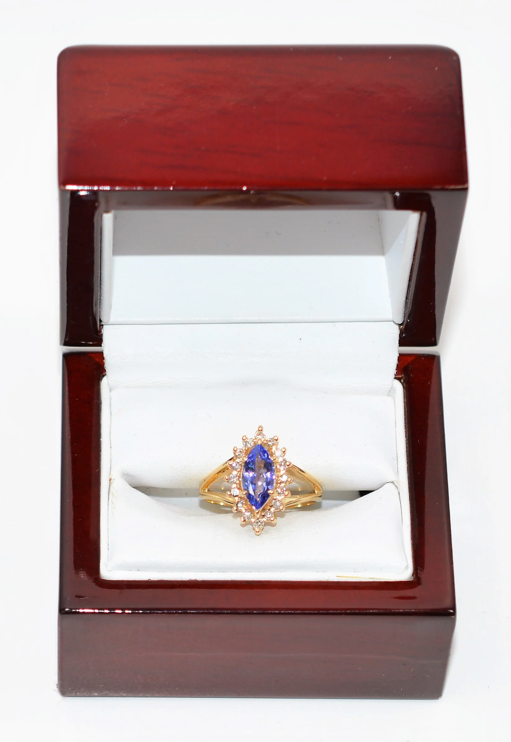 Certified Natural D'Block Tanzanite & Diamond Ring 14K Solid Gold 1.40tcw December Birthstone Ring Statement Ring Gemstone Ring Vintage Ring - Image 13