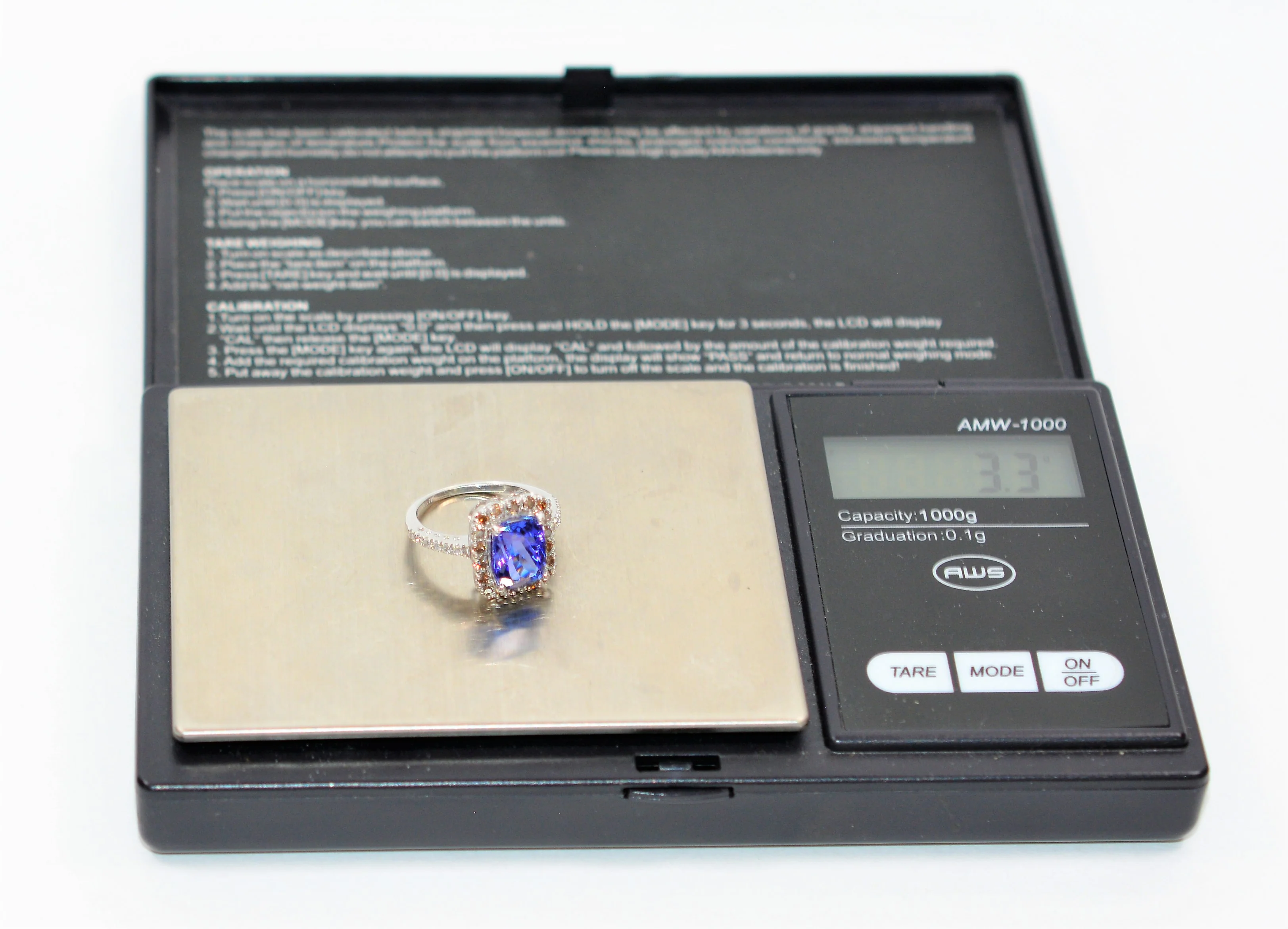 Effy Certified Natural D'Block  Tanzanite & Fancy Chocolate Diamond Ring 14K Solid White Gold 3.21tcw Designer Ring Cocktail Ring Jewellery - Image 11