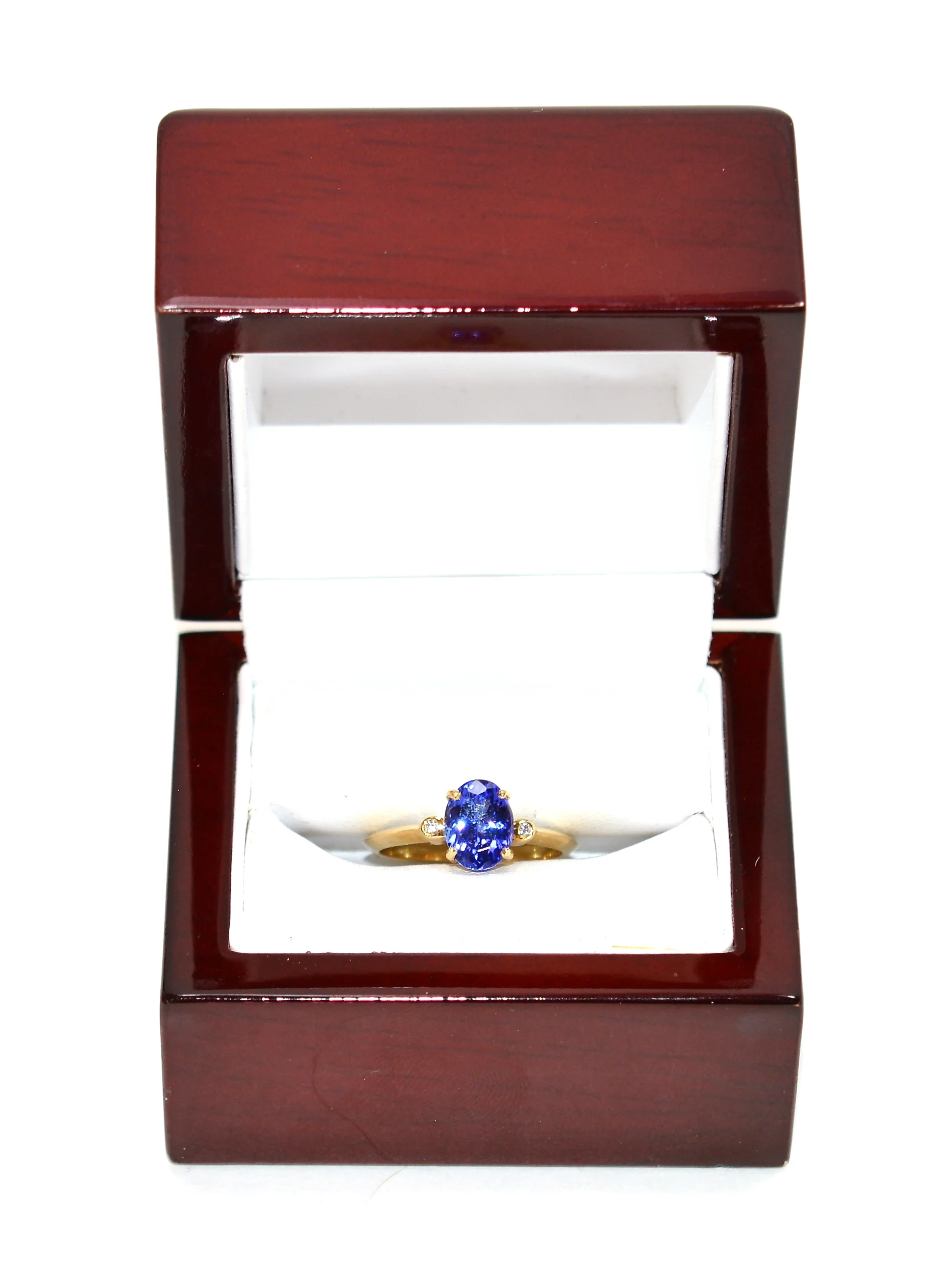 Certified Natural D'Block Tanzanite & Diamond Ring 18K Solid Gold 1.94tcw Gemstone Ring Birthstone Ring Engagement Ring Cocktail Ring Estate - Image 13