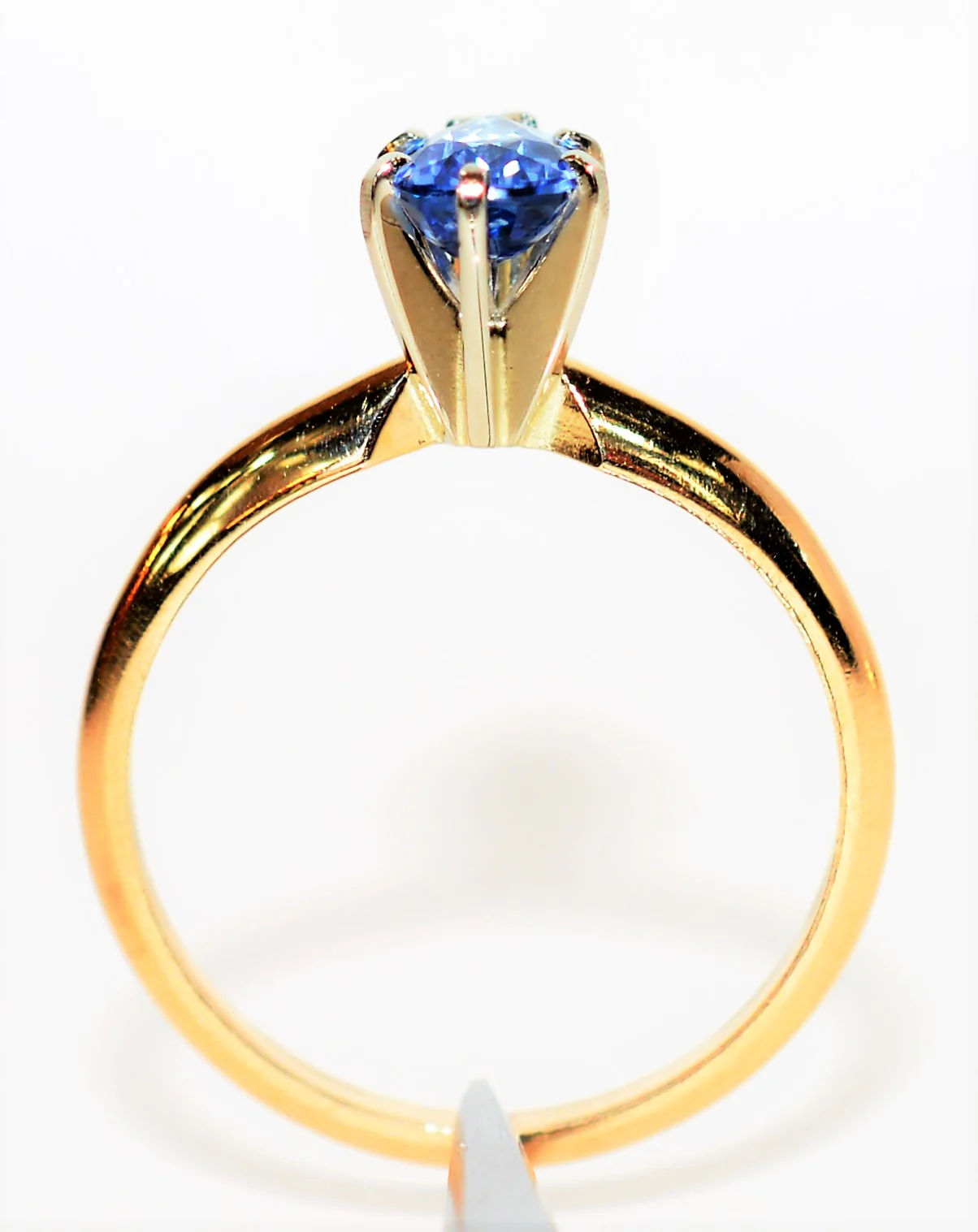 Natural Ceylon Sapphire Ring 14K Solid Gold .87ct Sri Lankan Sapphire Ring Engagement Ring Solitaire Ring Bridal Jewelry Sapphire Engagement - Image 3