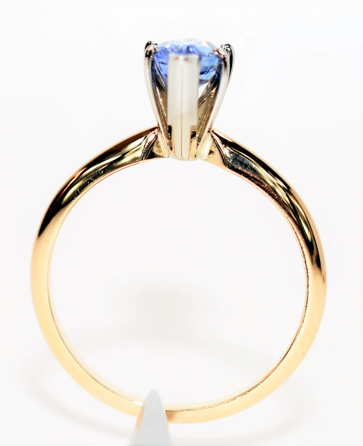 Natural Ceylon Sapphire Ring 14K Solid Gold .85ct Sri Lankan Sapphire Ring Solitaire Ring Engagement Ring Bridal Jewelry Wedding Ring Promise - Image 3
