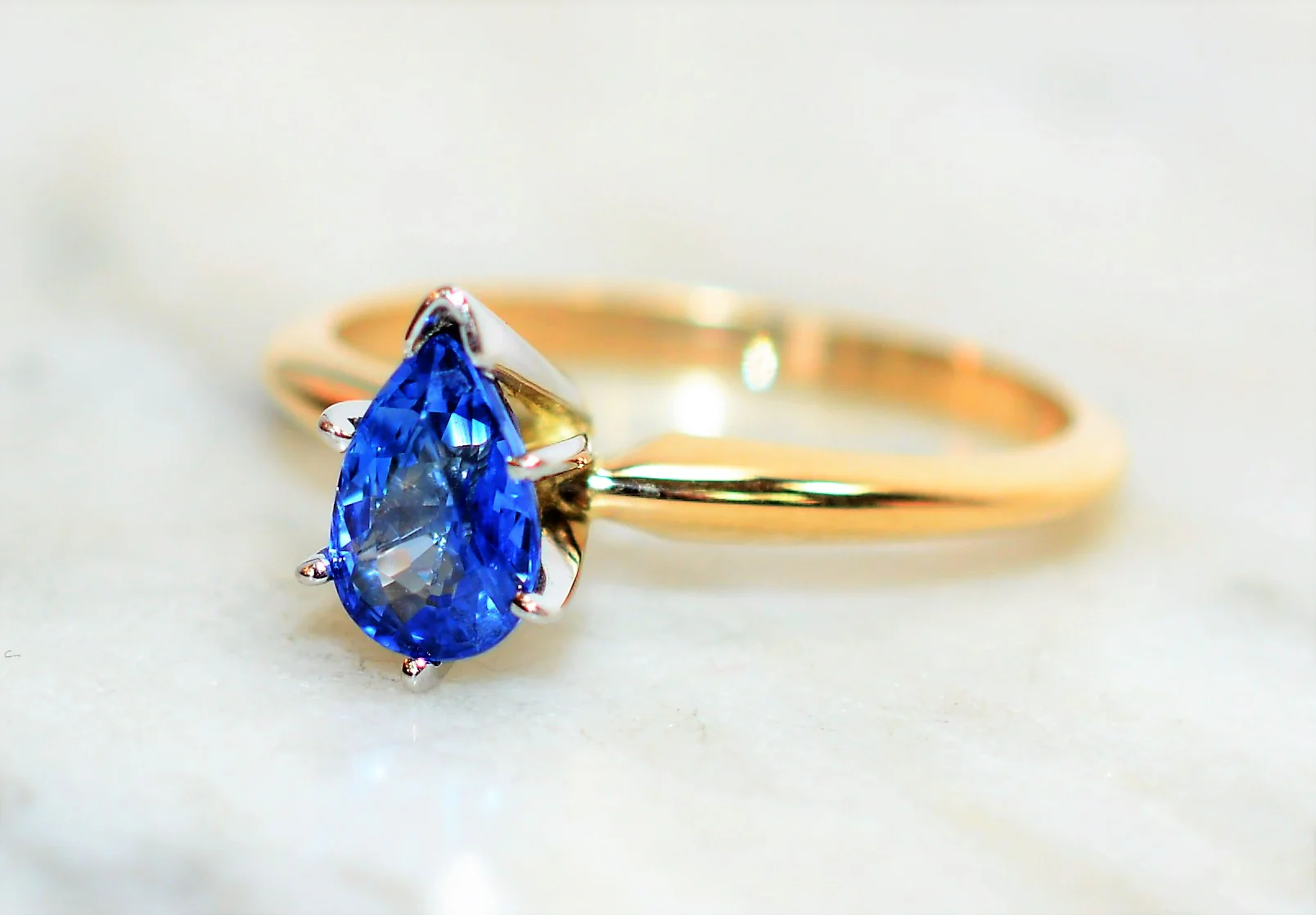 Natural Ceylon Sapphire Ring 14K Solid Gold .85ct Sri Lankan Sapphire Ring Solitaire Ring Engagement Ring Bridal Jewelry Wedding Ring Promise - Image 8