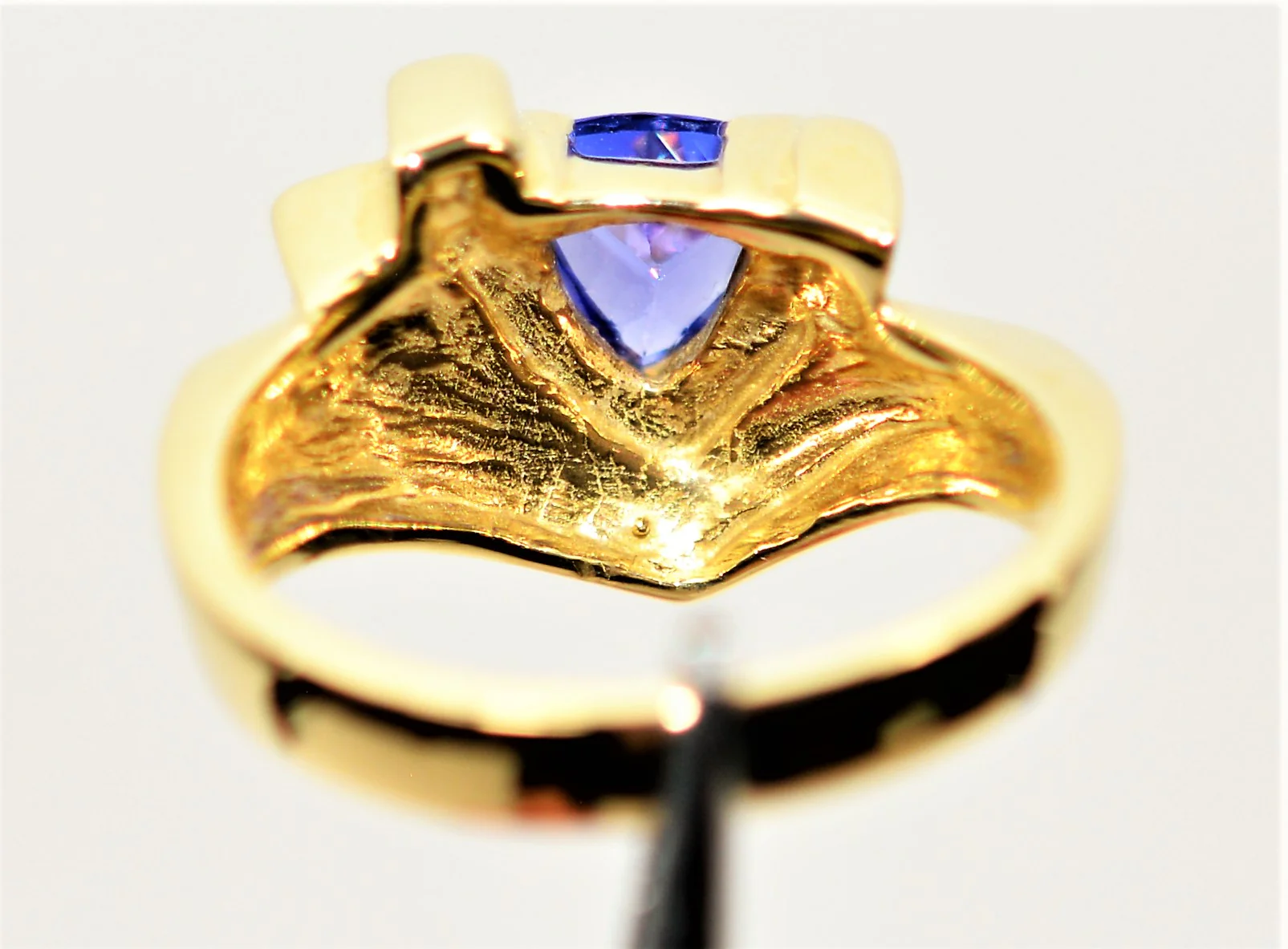 Natural Tanzanite Ring 14K Solid Gold .88ct Solitaire Ring Trillion Ring Gemstone Ring December Birthstone Ring Women's Ring Vintage Ring - Image 7