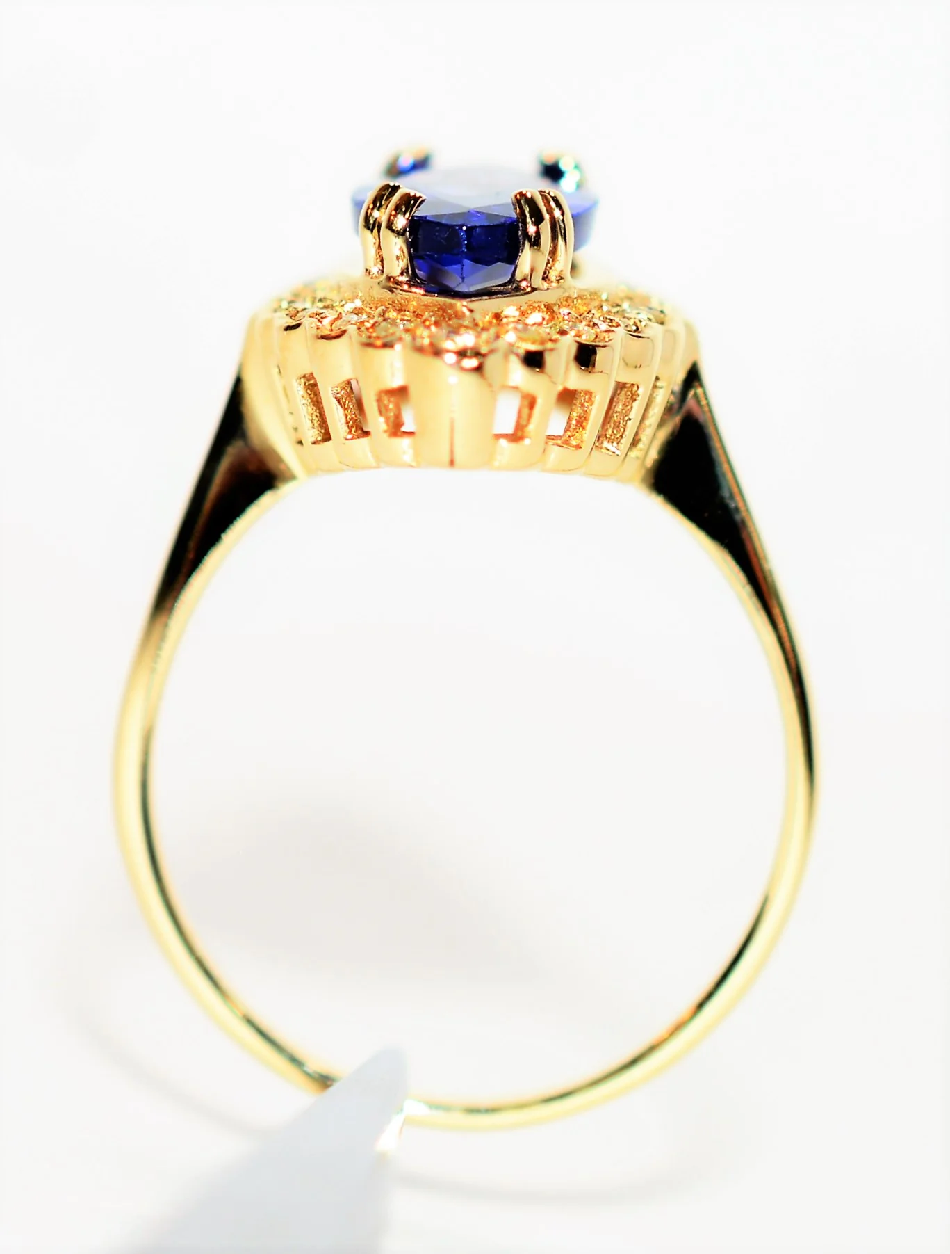 Natural D'Block Tanzanite & Diamond Ring 14K Solid Gold 1.67tcw Tanzanite Ring Gemstone Ring December Birthstone Ring Marquise Ring Vintage - Image 3