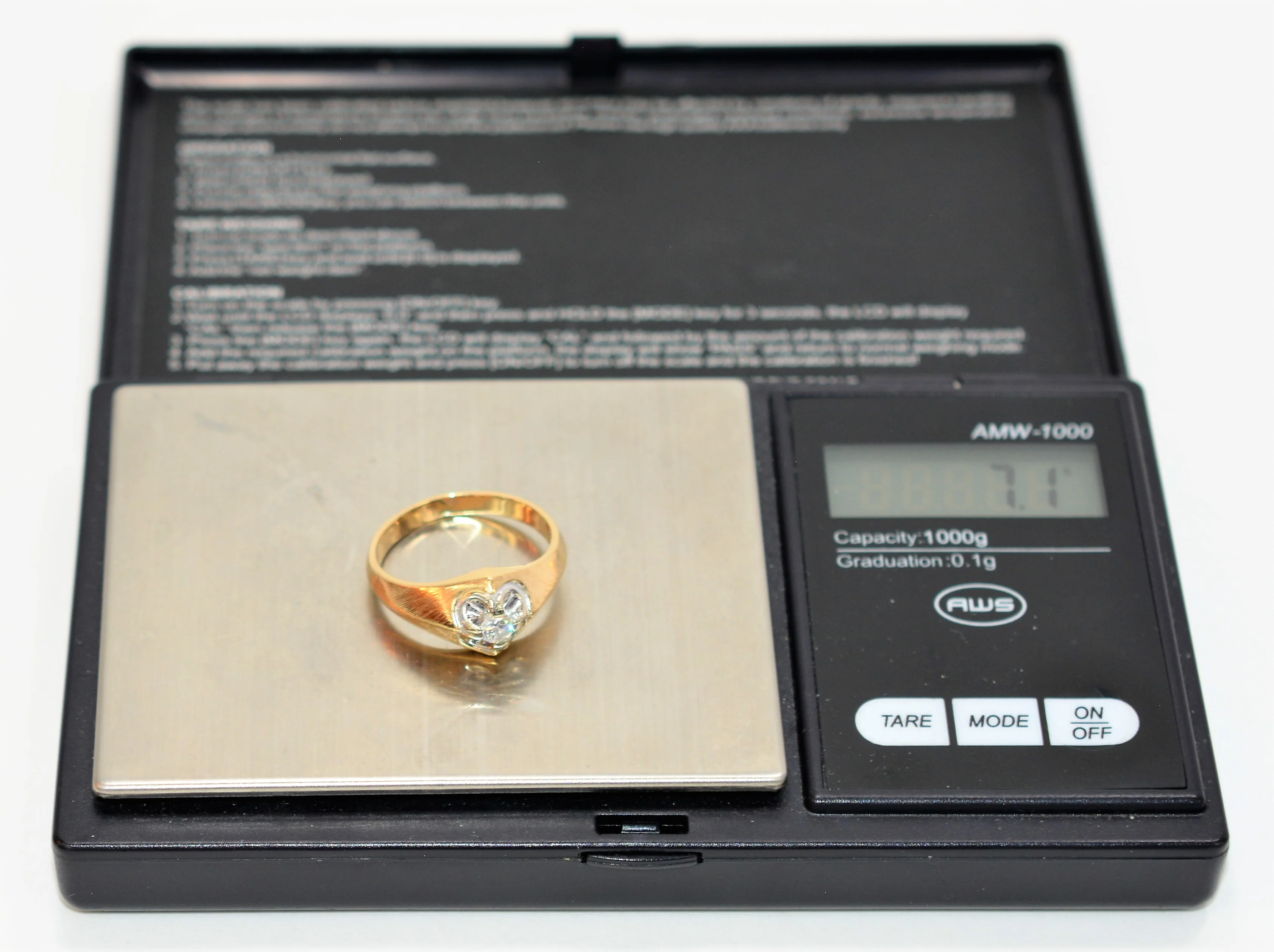 Natural Diamond Ring 14K Solid Gold .25ct Solitaire Ring Men's Ring Statement Ring Cocktail Ring Vintage Ring Estate Ring Estate Jewelry - Image 11