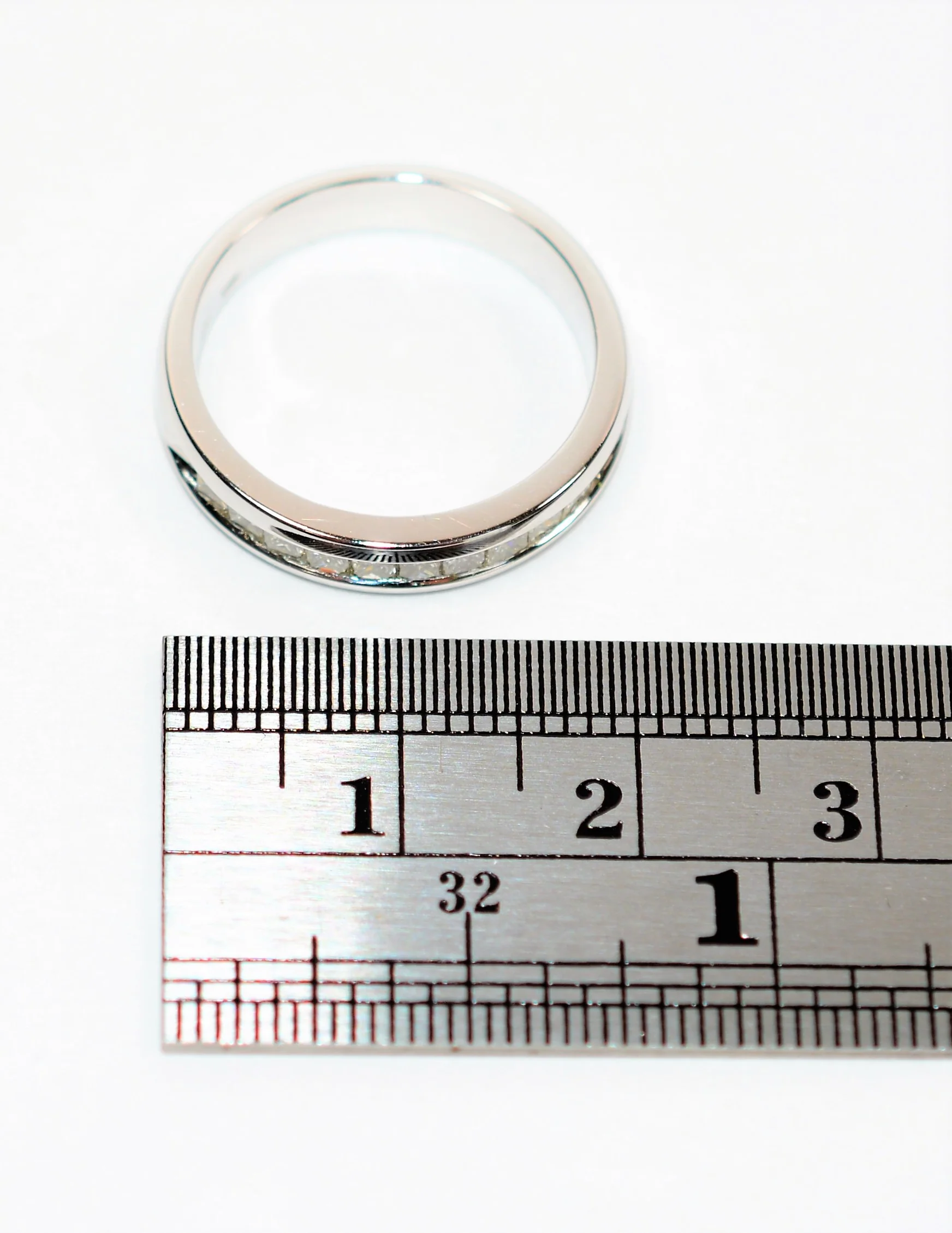 Natural Diamond Ring 14K Solid White Gold .60tcw Diamond Band Wedding Band Wedding Ring Bridal Jewelry Stackable Ring Birthstone Ring Estate - Image 11