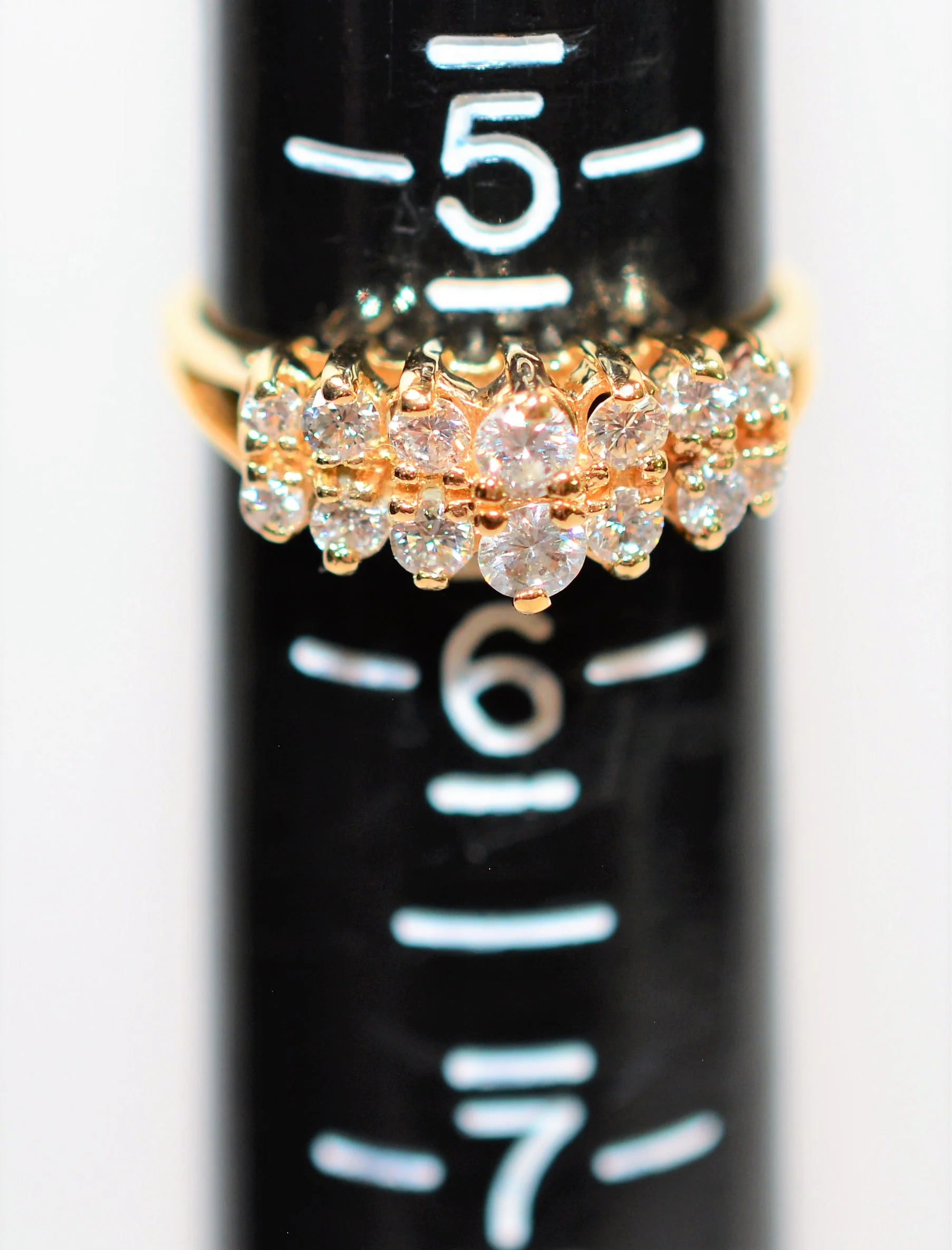 Natural Diamond Ring 14K Solid Gold .58tcw Cluster Ring Cocktail Ring Vintage Ring Estate Ring Statement Ring Ladies Ring Women's Ring Fine - Image 9