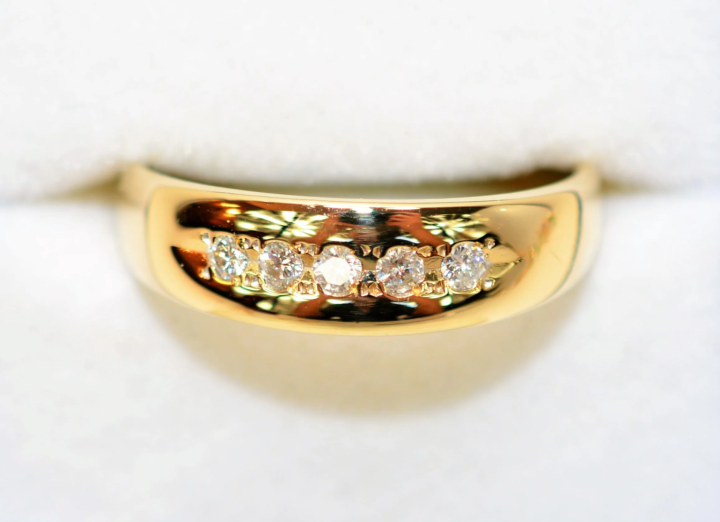 Natural Diamond Ring 14K Solid Gold .30tcw Men's Ring Band Ring Wedding Band Diamond Band Cocktail Ring Statement Ring Gold Ring Gold Band - Image 5