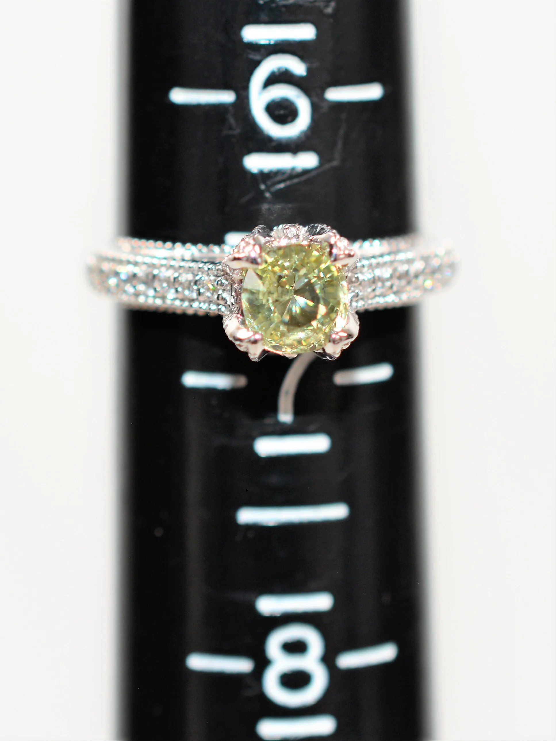 GIA Certified Natural Green Sapphire & Diamond Ring 14K Solid White Gold 1.39tcw Engagement Ring Bridal Jewelry Gemstone Engagement Jewelry - Image 11