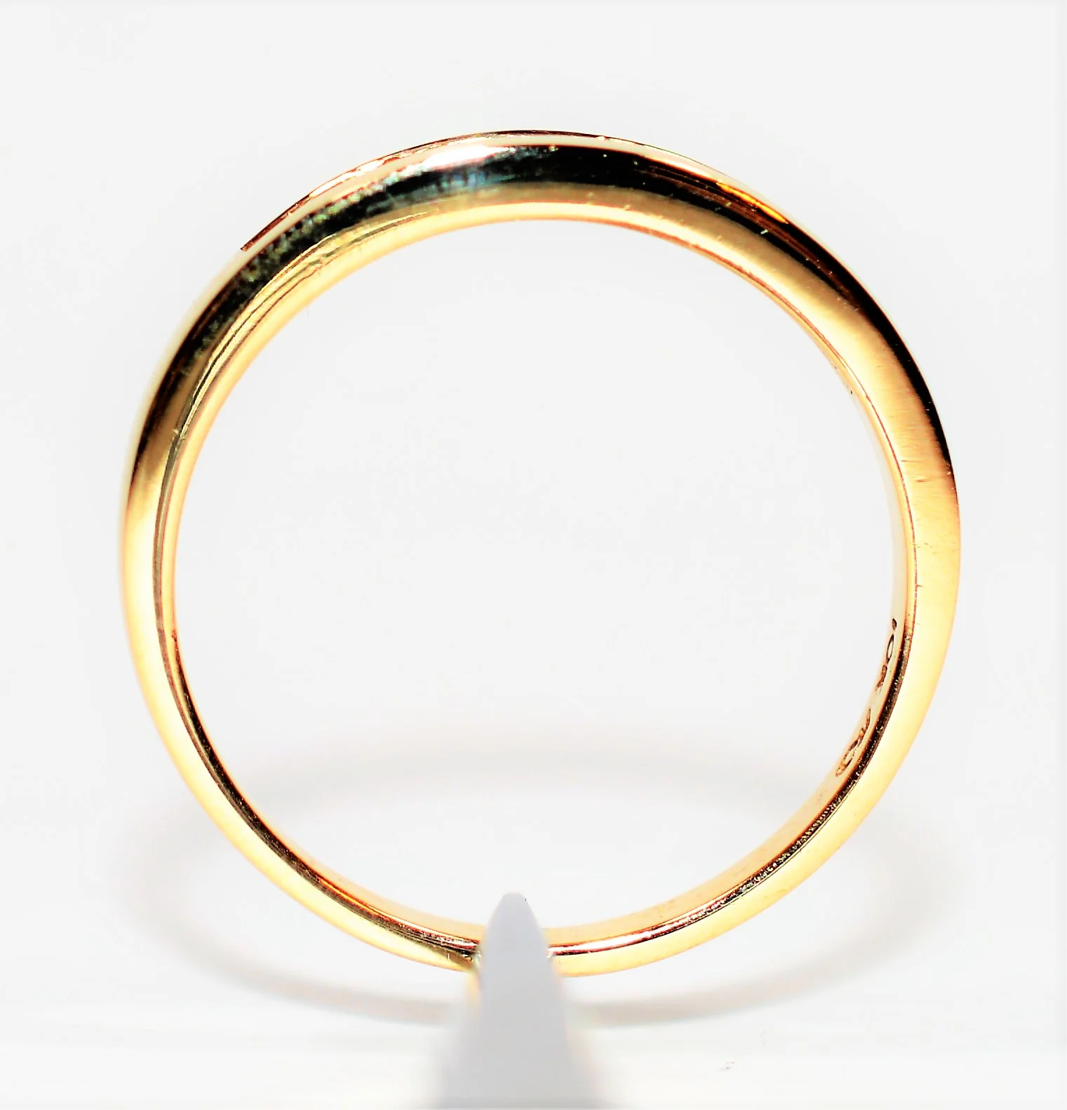 Natural Colombian Emerald & Diamond Band 10K Solid Gold .27tcw Emerald Ring Gemstone Ring Birthstone Ring Wedding Band Vintage Ring Bridal - Image 3