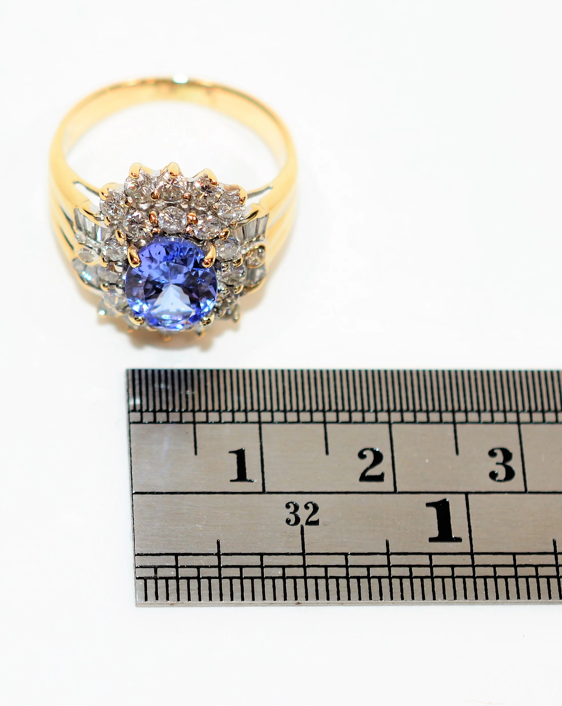 Certified Natural Tanzanite & Diamond Ring 14K Solid Gold 2.54tcw December Birthstone Ring Tanzanite Ring Cocktail Ring Fine Statement Ring - Image 12