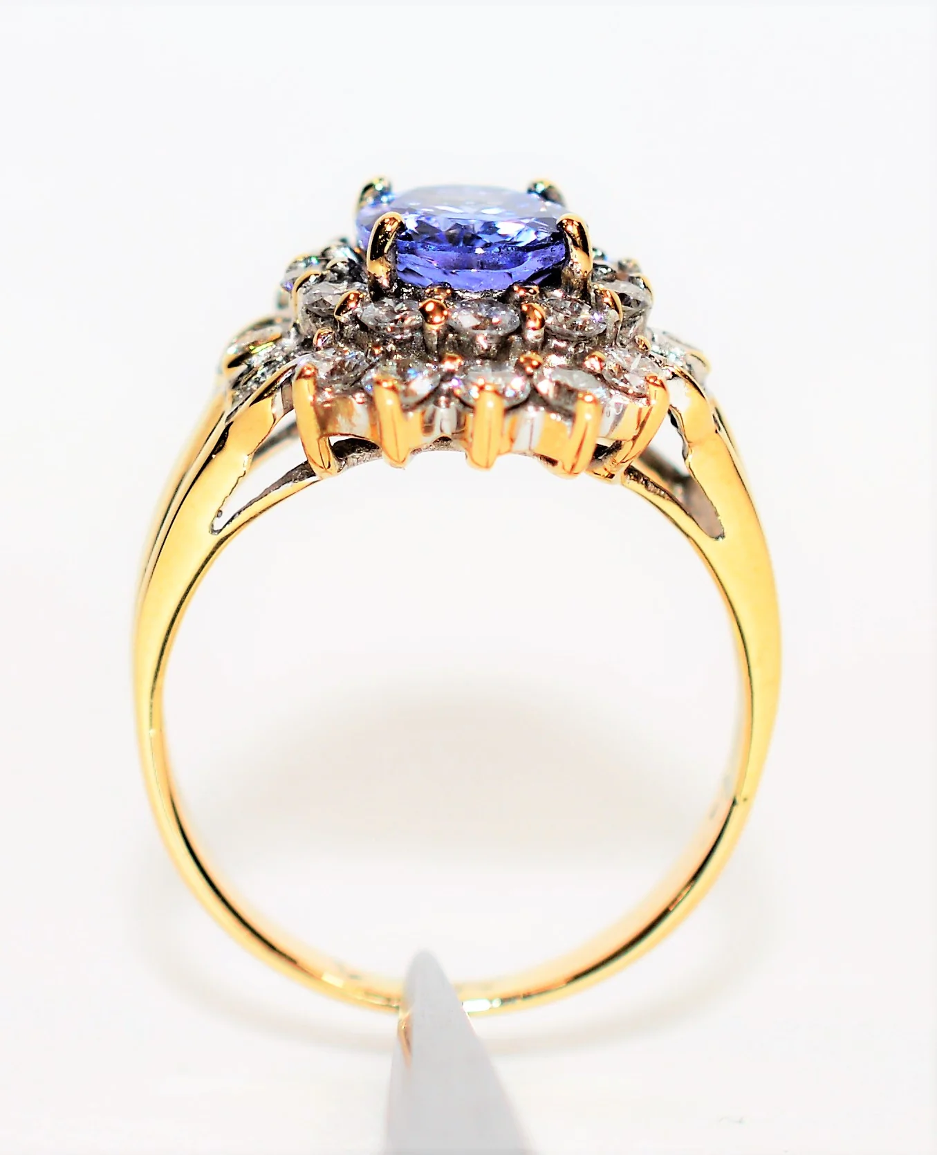 Certified Natural Tanzanite & Diamond Ring 14K Solid Gold 2.54tcw December Birthstone Ring Tanzanite Ring Cocktail Ring Fine Statement Ring - Image 4