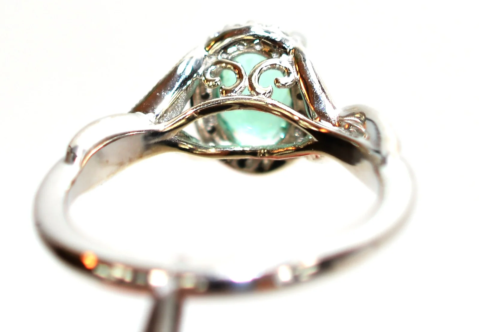 Gabriel Co. Certified Natural Brazilian Paraiba Tourmaline & Diamond Ring 14K White Gold 1.04tcw Engagement Ring Wedding Ring Cocktail Ring - Image 10