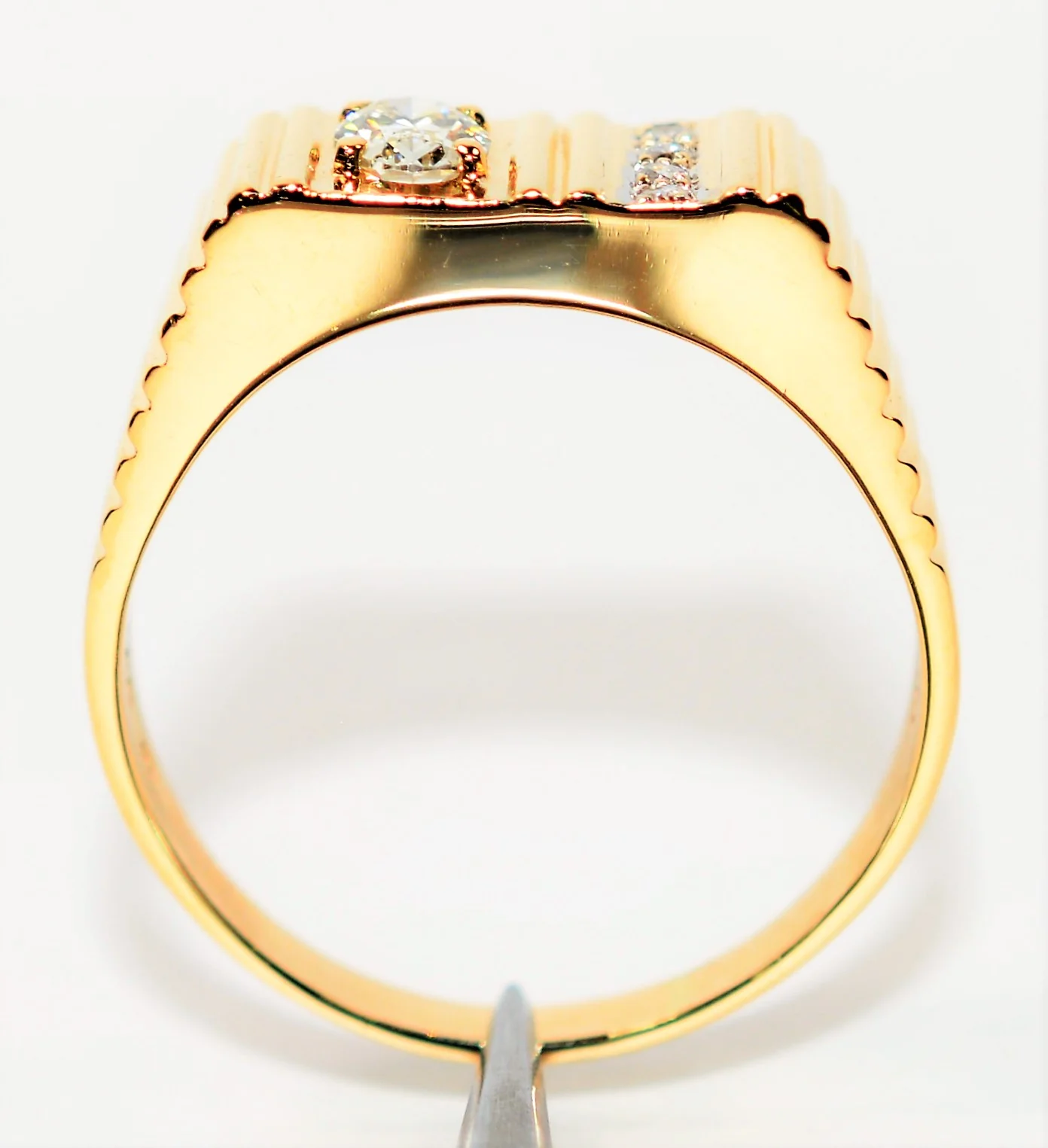 GIA Certified Natural Diamond Ring 14K Solid Gold .51tcw Statement Ring Cocktail Ring GIA Diamond Vintage Ring Birthstone Ring Men's Ring - Image 4
