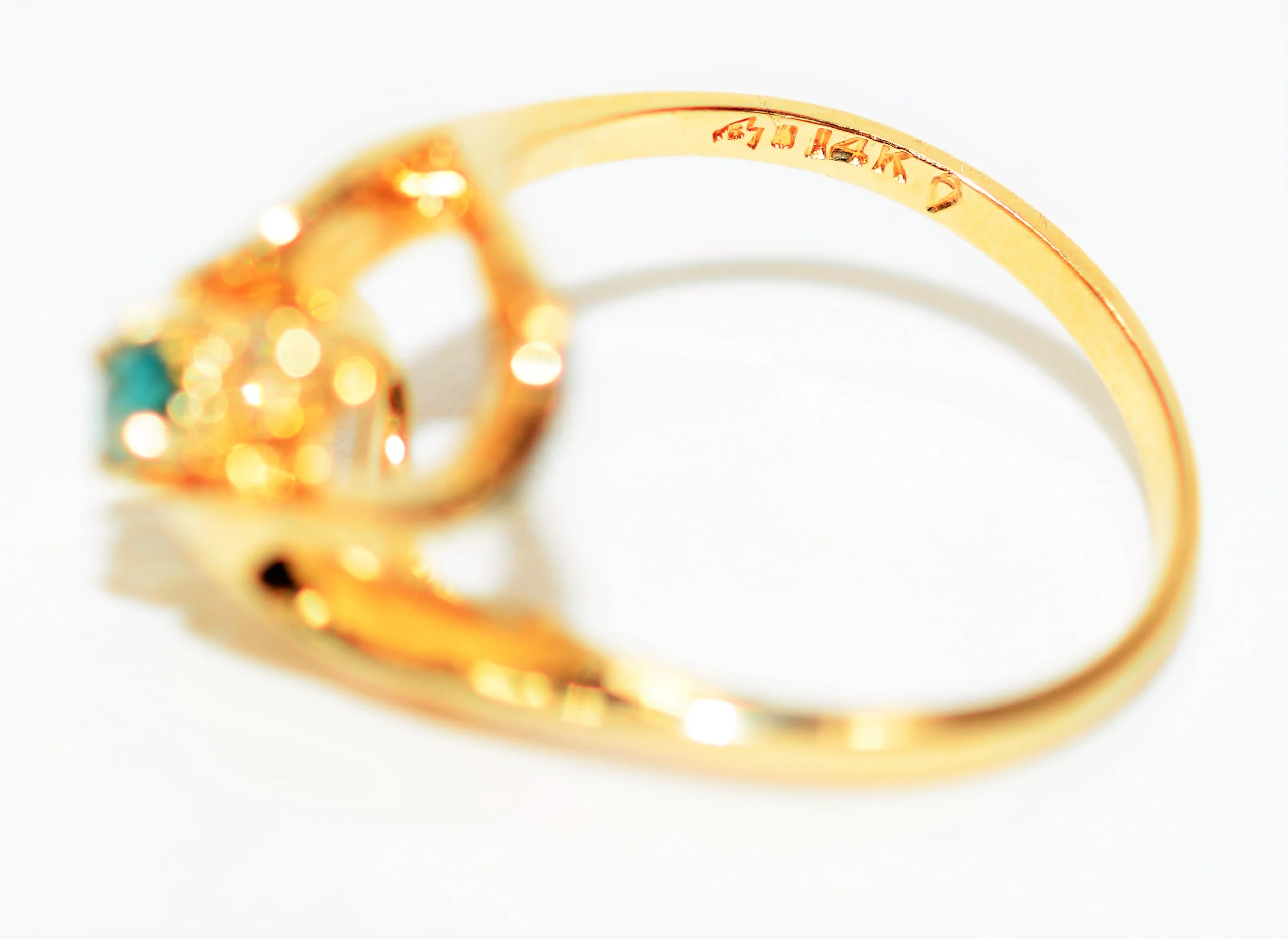 Natural Grandidierite & Diamond Ring 14K Solid Gold .18tcw RARE Gemstone Women's Ring Estate Jewelry Jewellery Vintage - Image 6