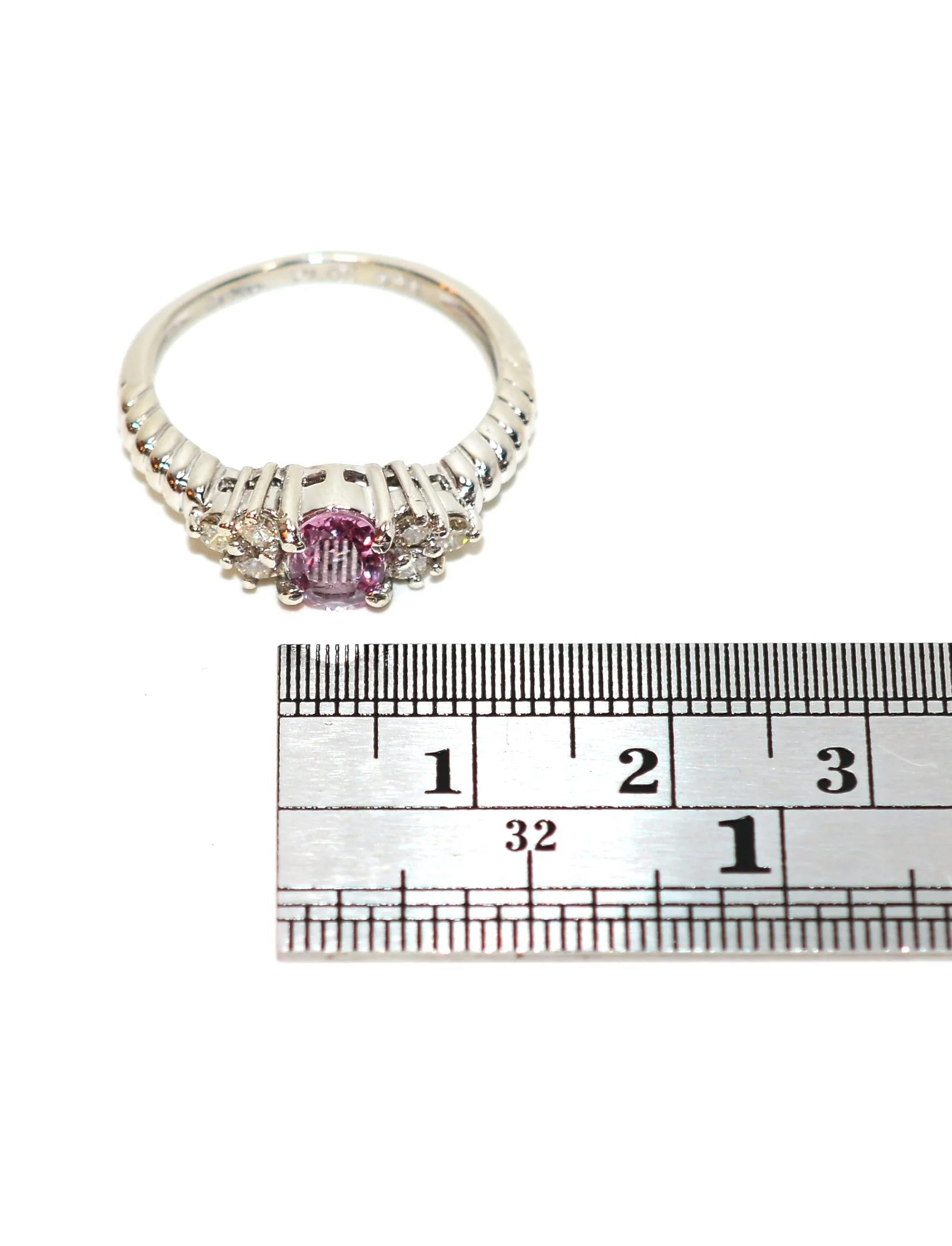 LeVian Certified Natural Padparadscha Sapphire & Diamond Ring Solid Platinum 1.12tcw Engagement Ring September Birthstone Ring Cocktail Ring - Image 11