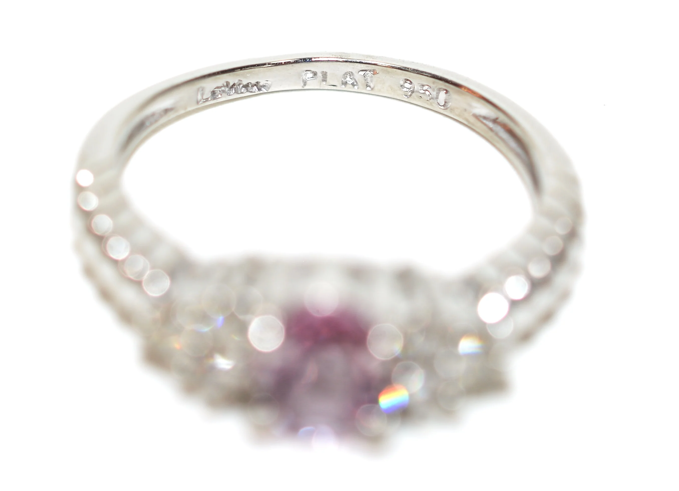 LeVian Certified Natural Padparadscha Sapphire & Diamond Ring Solid Platinum 1.12tcw Engagement Ring September Birthstone Ring Cocktail Ring - Image 7