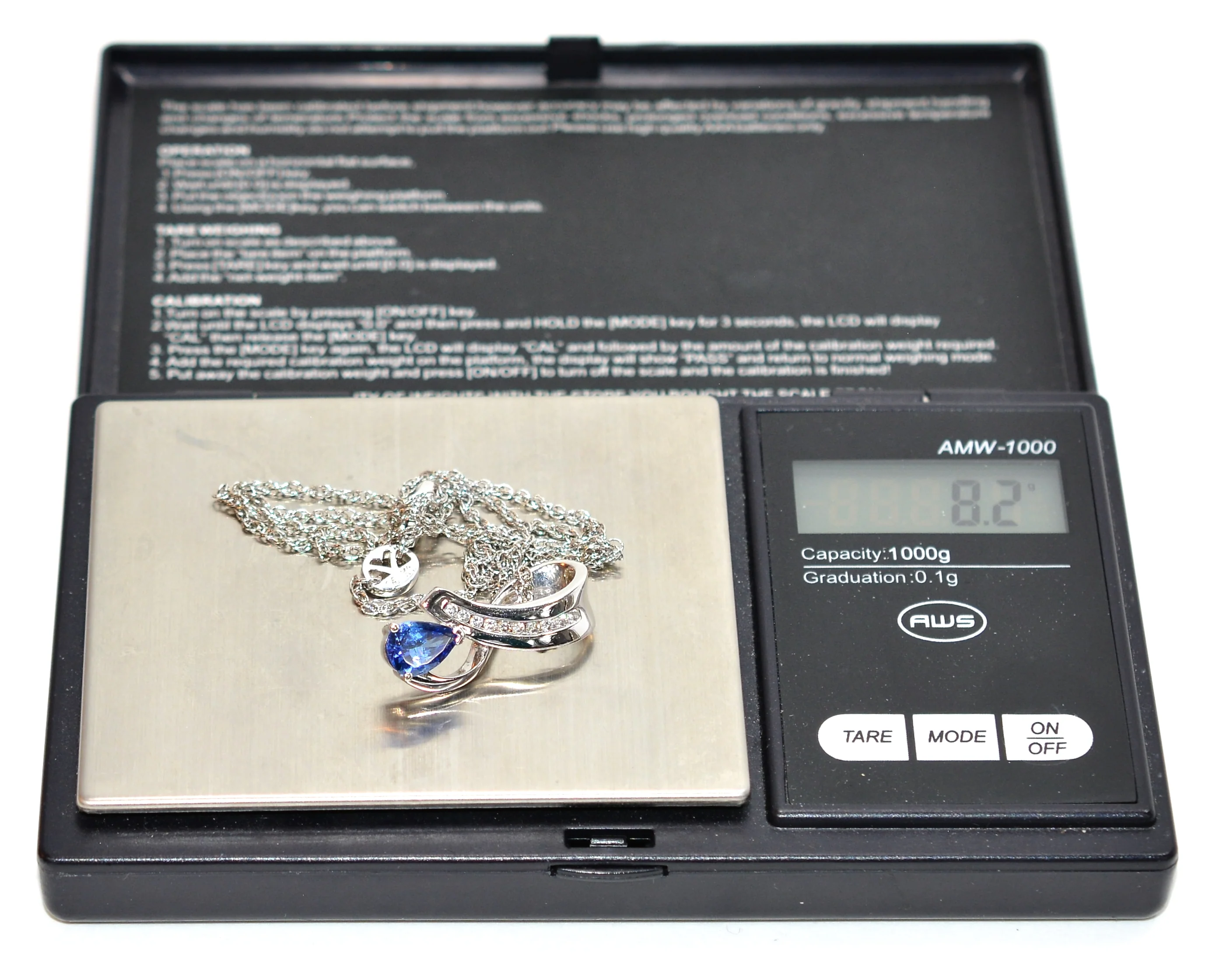 LeVian Natural D'Block Tanzanite & Diamond Necklace 14K Solid White Gold 1.61tcw Pendant Necklace Cocktail Statement Necklace Designer Bride - Image 13