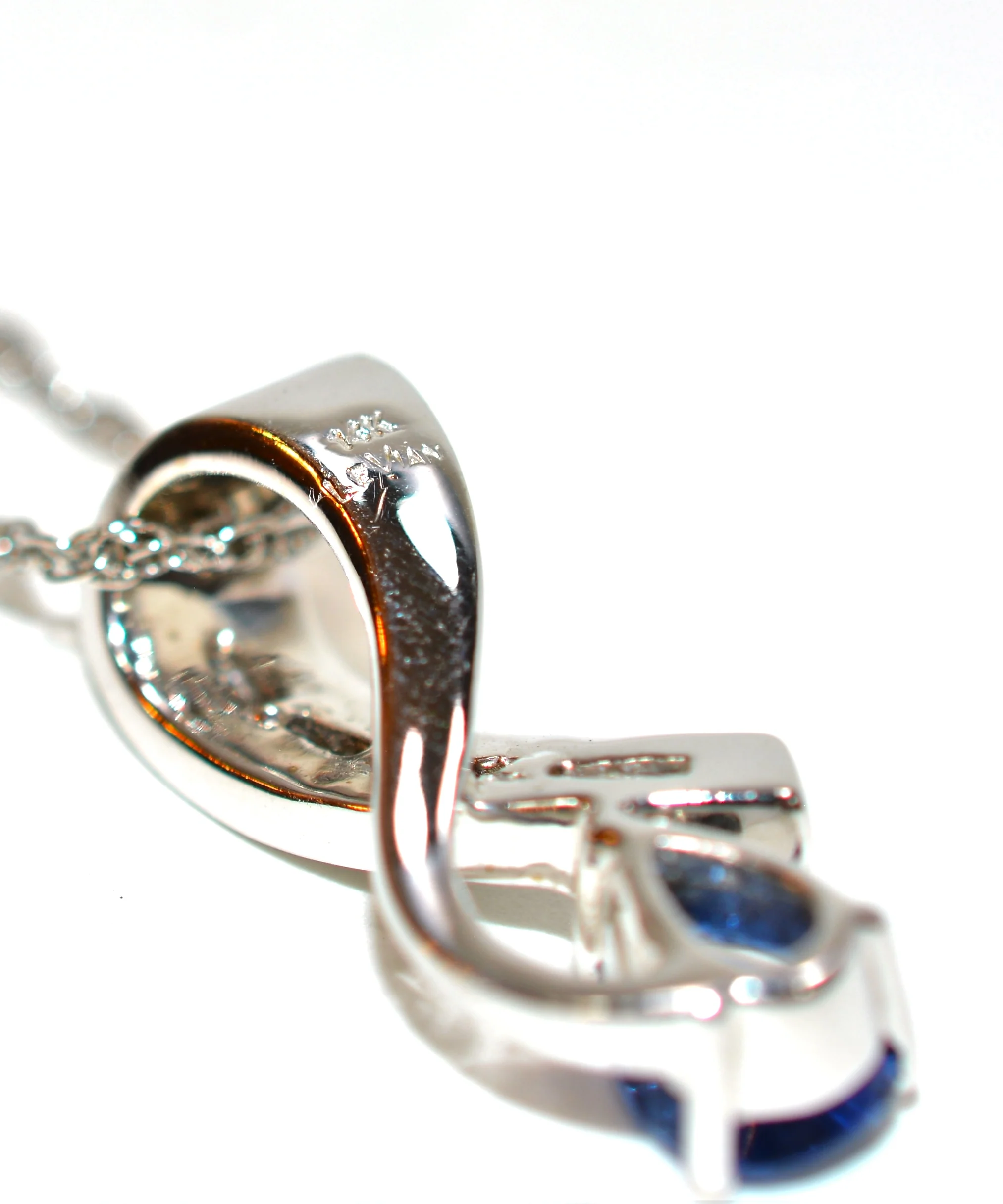 LeVian Natural D'Block Tanzanite & Diamond Necklace 14K Solid White Gold 1.61tcw Pendant Necklace Cocktail Statement Necklace Designer Bride - Image 6