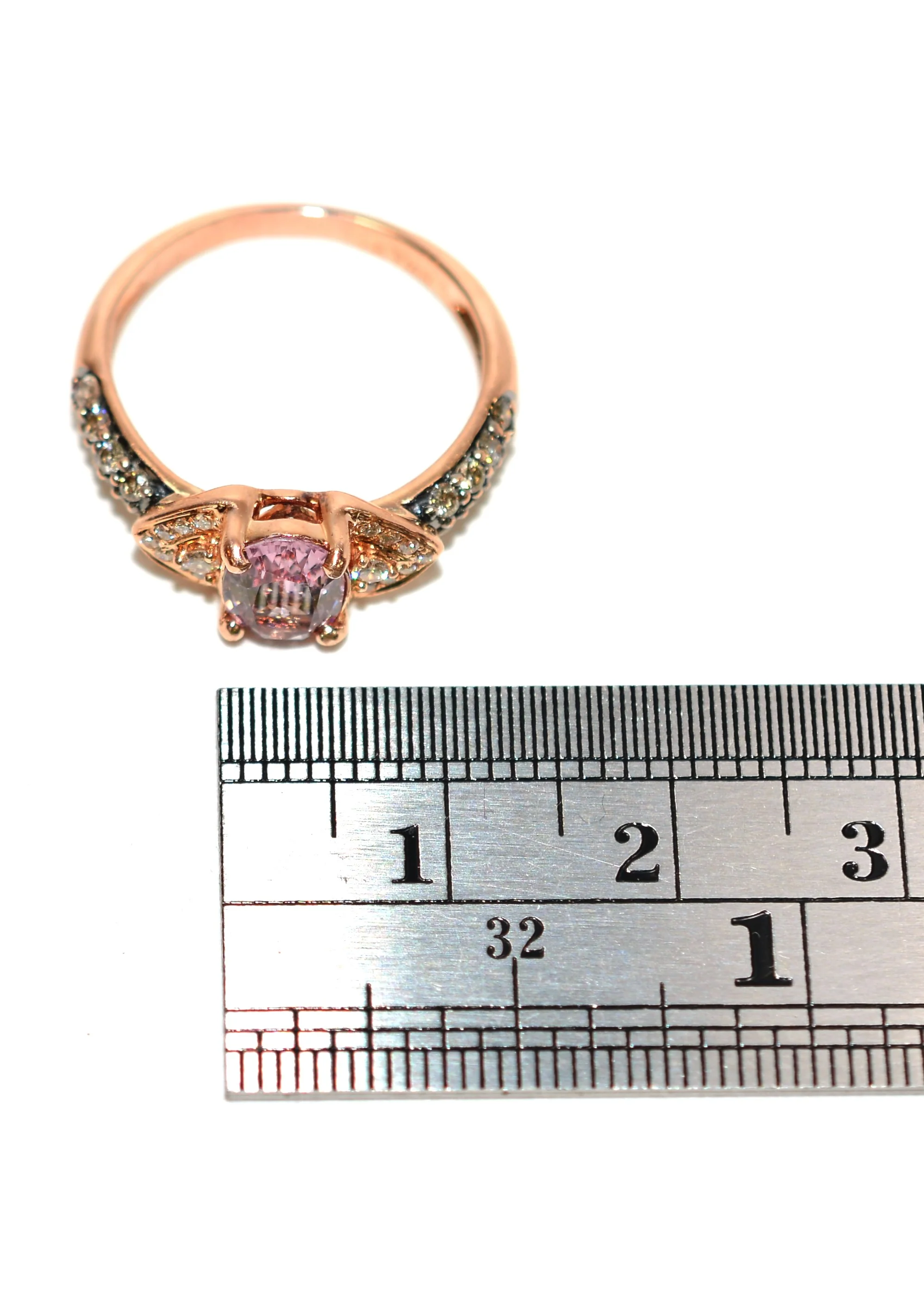 LeVian GIA Certified Natural Spinel & Diamond Ring 14K Rose Gold 1.32tcw Designer Gemstone Birthstone Pink Engagement Bridal Fine Jewellery - Image 11