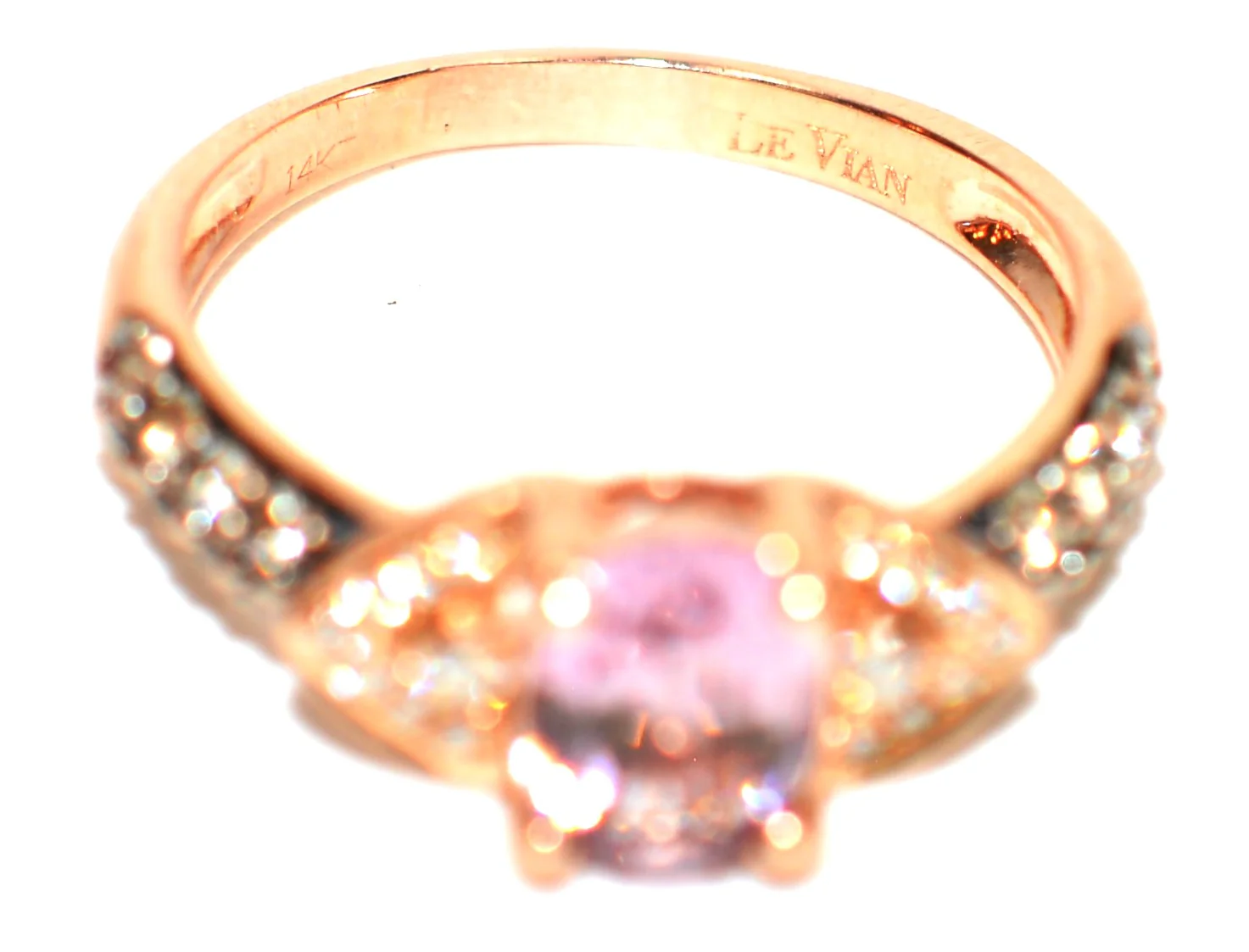 LeVian GIA Certified Natural Spinel & Diamond Ring 14K Rose Gold 1.32tcw Designer Gemstone Birthstone Pink Engagement Bridal Fine Jewellery - Image 7