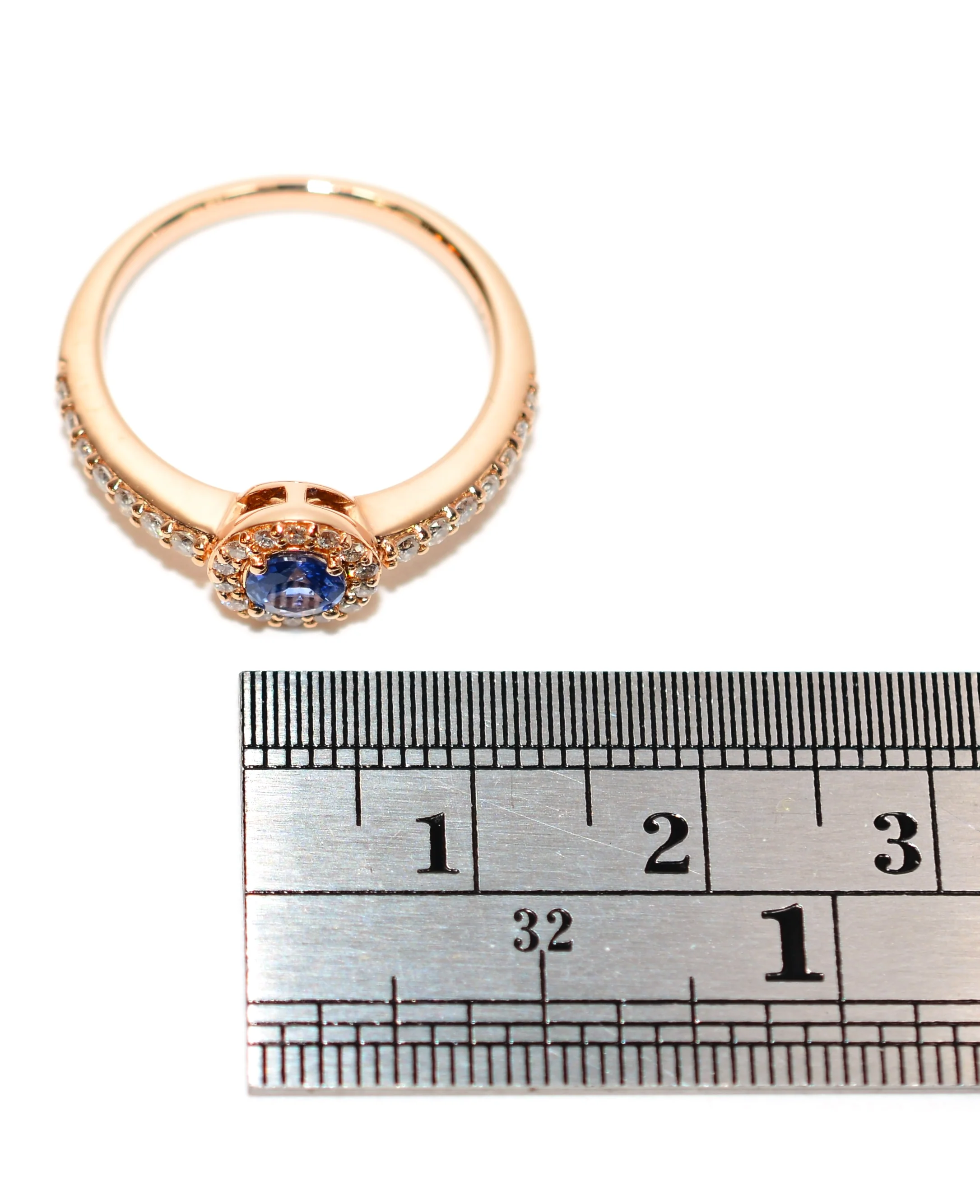 LeVian Natural Ceylon Sapphire & Diamond Ring 14K Solid Rose Gold .74tcw Ring Engagement Ring LeVian Ring Wedding Ring Sapphire Ring Bridal - Image 11