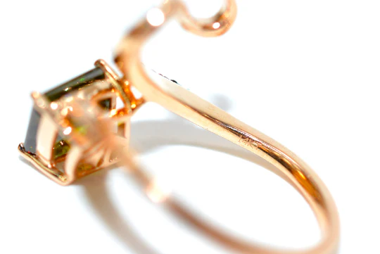 LeVian Natural Sphene & Diamond Ring 14K Solid Rose Gold 1.72tcw Titanite Ring Sphene Ring Snake Ring Designer Ring LeVian Bridal Statement - Image 6