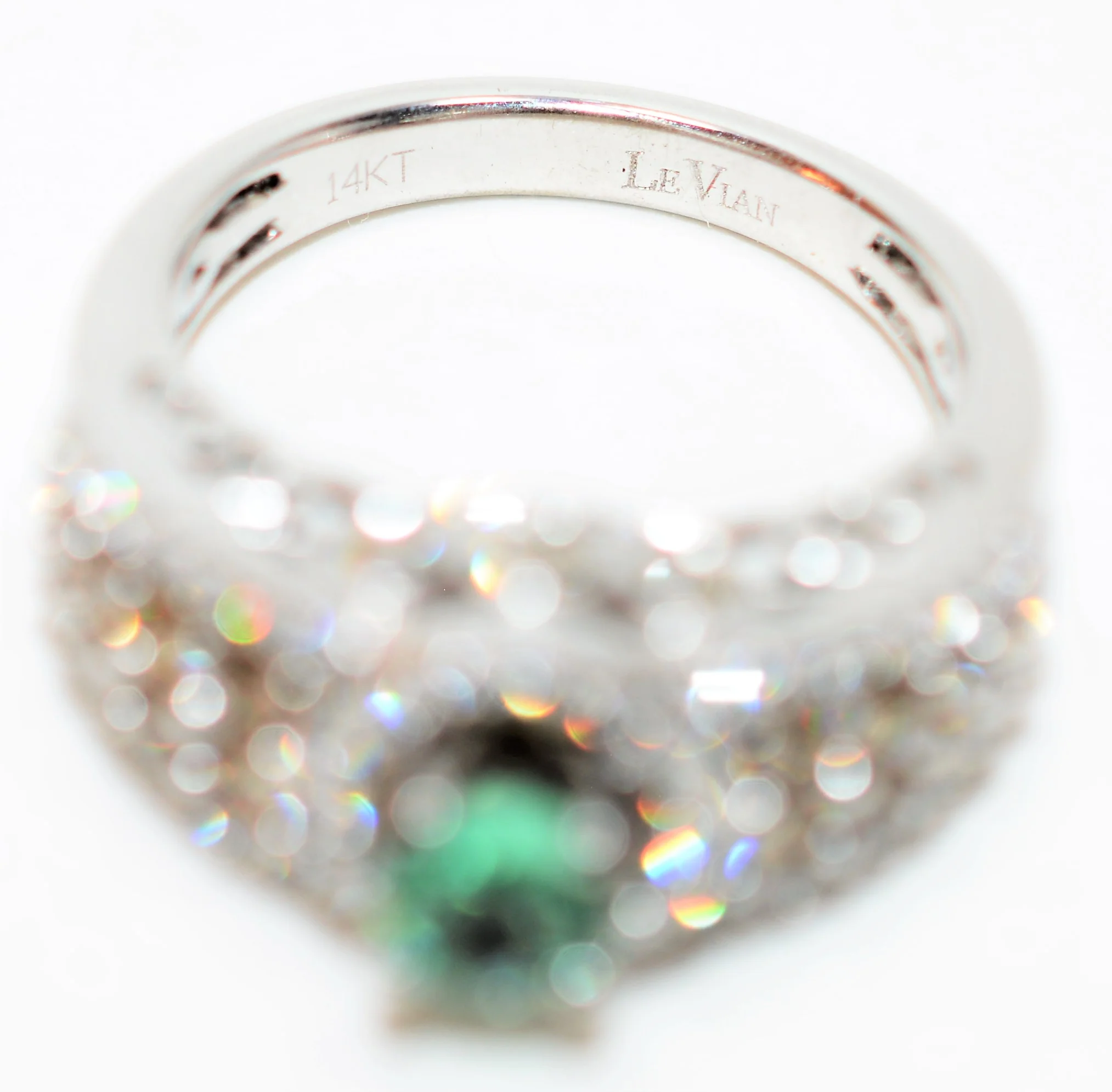 LeVian Natural Paraiba Tourmaline & Fancy Diamond Ring 14K Solid White Gold 1.16tcw Designer Jewelry Fine Estate Cluster Women's Jewellery - Image 6