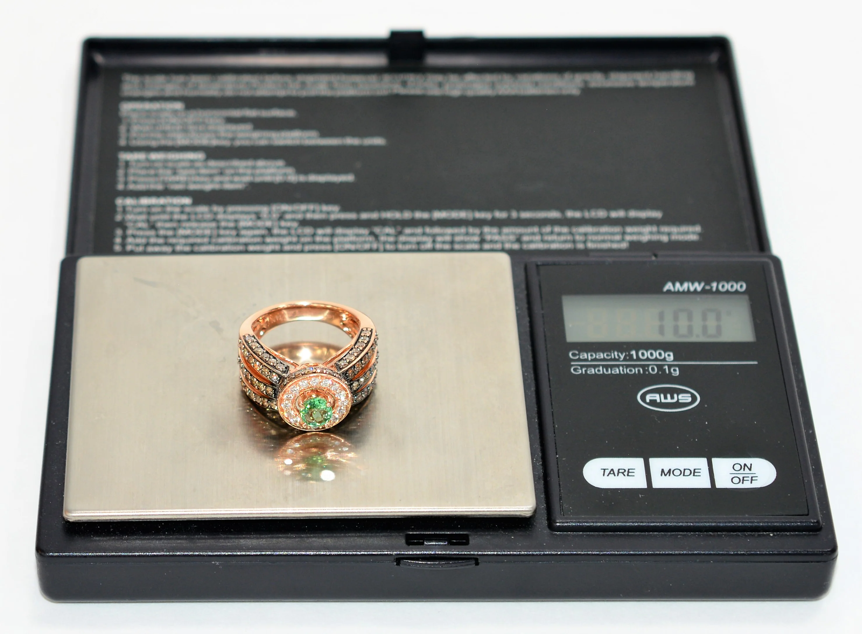 Limited Edition Trunk Special LeVian Natural Paraiba Tourmaline & Chocolate Diamond Ring 14K Rose Gold Color 2.21tcw Cocktail Ring - Image 11