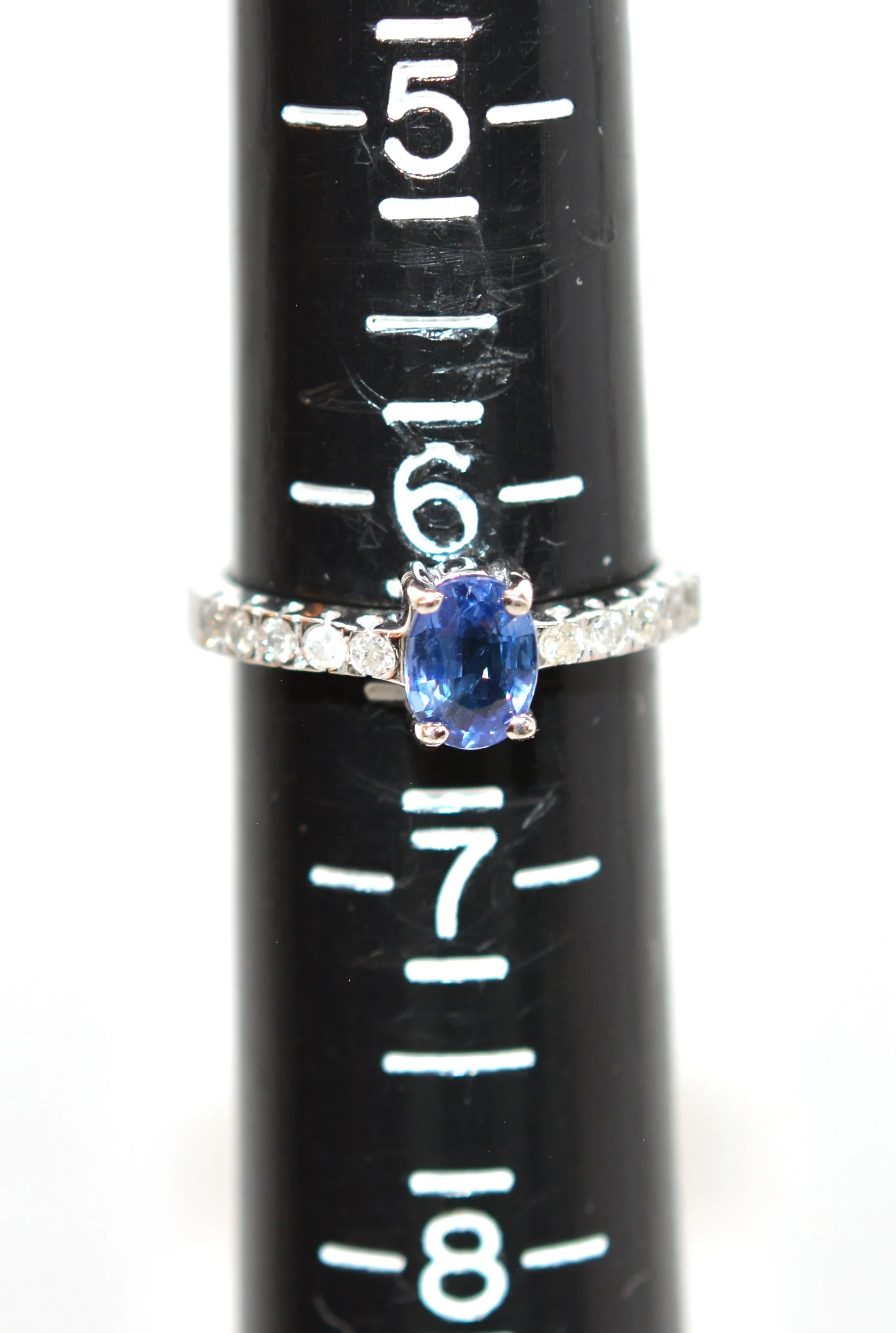 Natural Ceylon Sapphire & Diamond Ring 10K Solid White Gold 1.11tcw Sri Lankan Sapphire Engagement Ring Bridal Jewelry Fine Estate Jewellery - Image 9