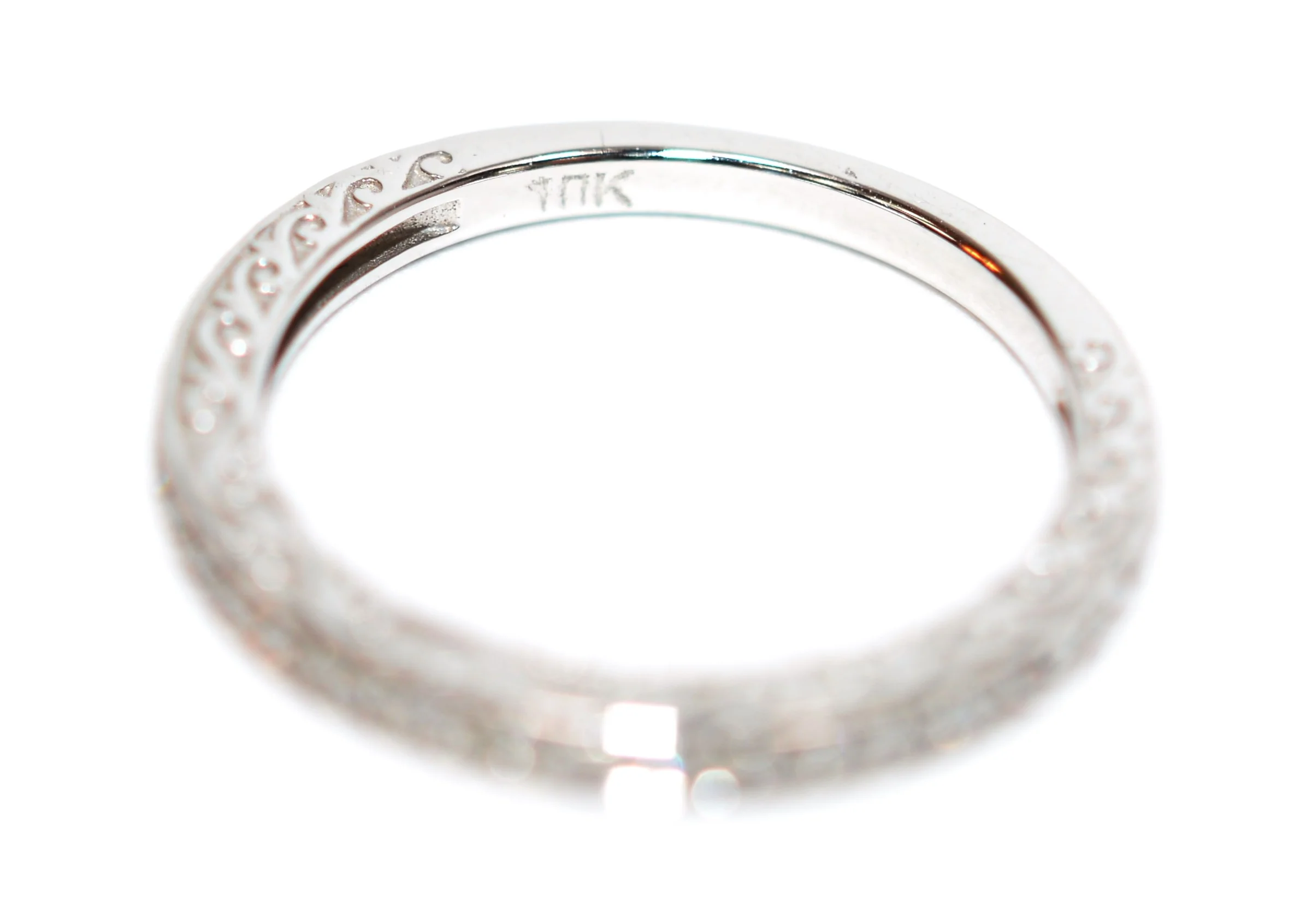 Natural Diamond Band 10K Solid White  Gold Ring 0.08tcw Wedding Band Wedding Ring Diamond Ring Bridal Jewelry Stackable Ring Cocktail Ring - Image 6