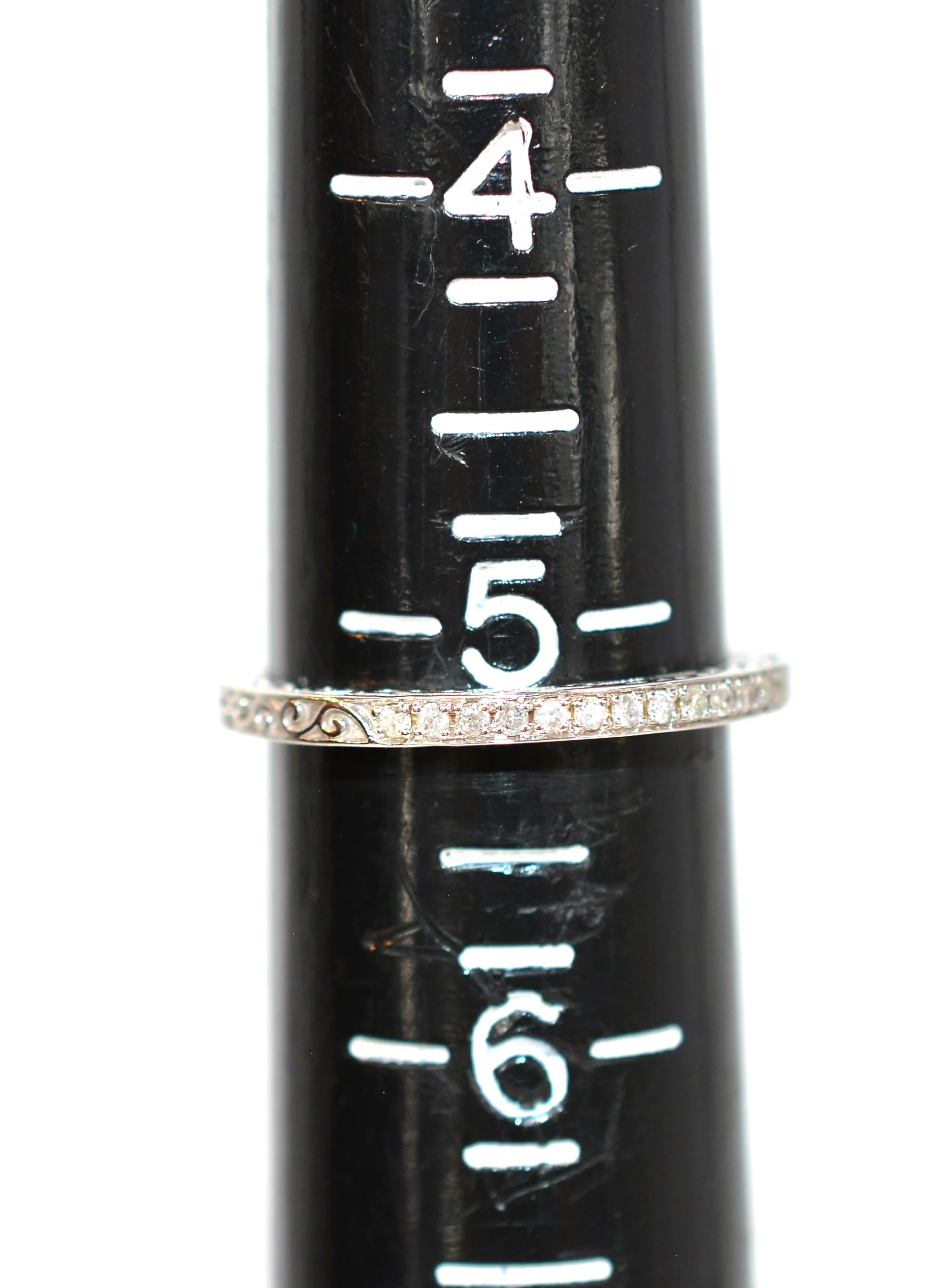 Natural Diamond Band 10K Solid White  Gold Ring 0.08tcw Wedding Band Wedding Ring Diamond Ring Bridal Jewelry Stackable Ring Cocktail Ring - Image 9