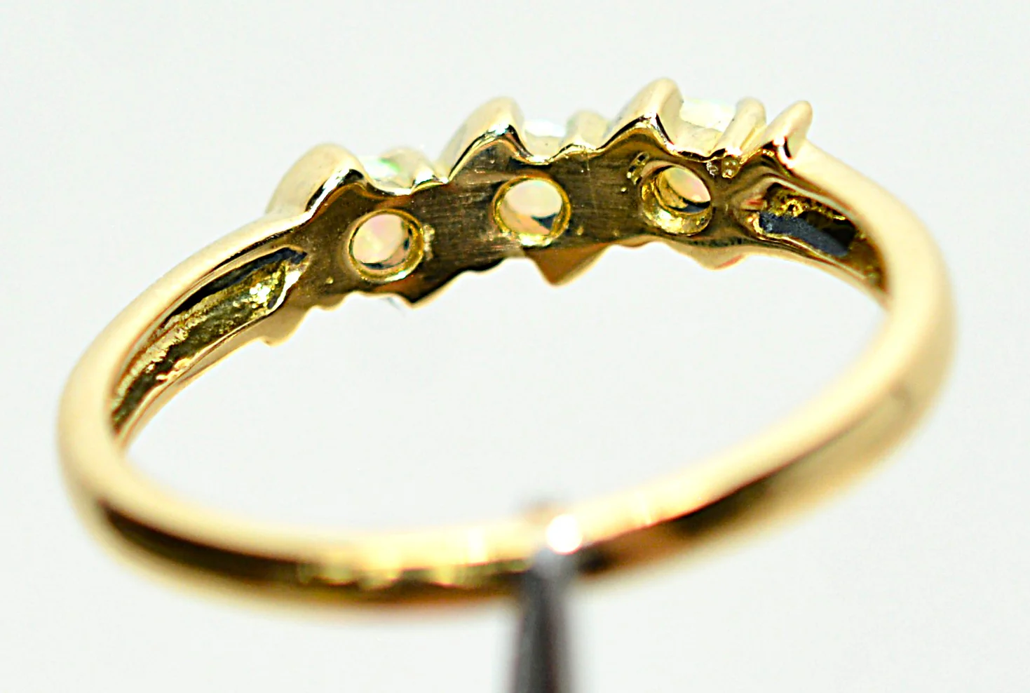 Natural Ethiopian Opal Ring 18K Solid Gold Precious Opal Band Cluster Ring Statement Ring Vintage Ring Cocktail Ring October Birthstone Ring - Image 7
