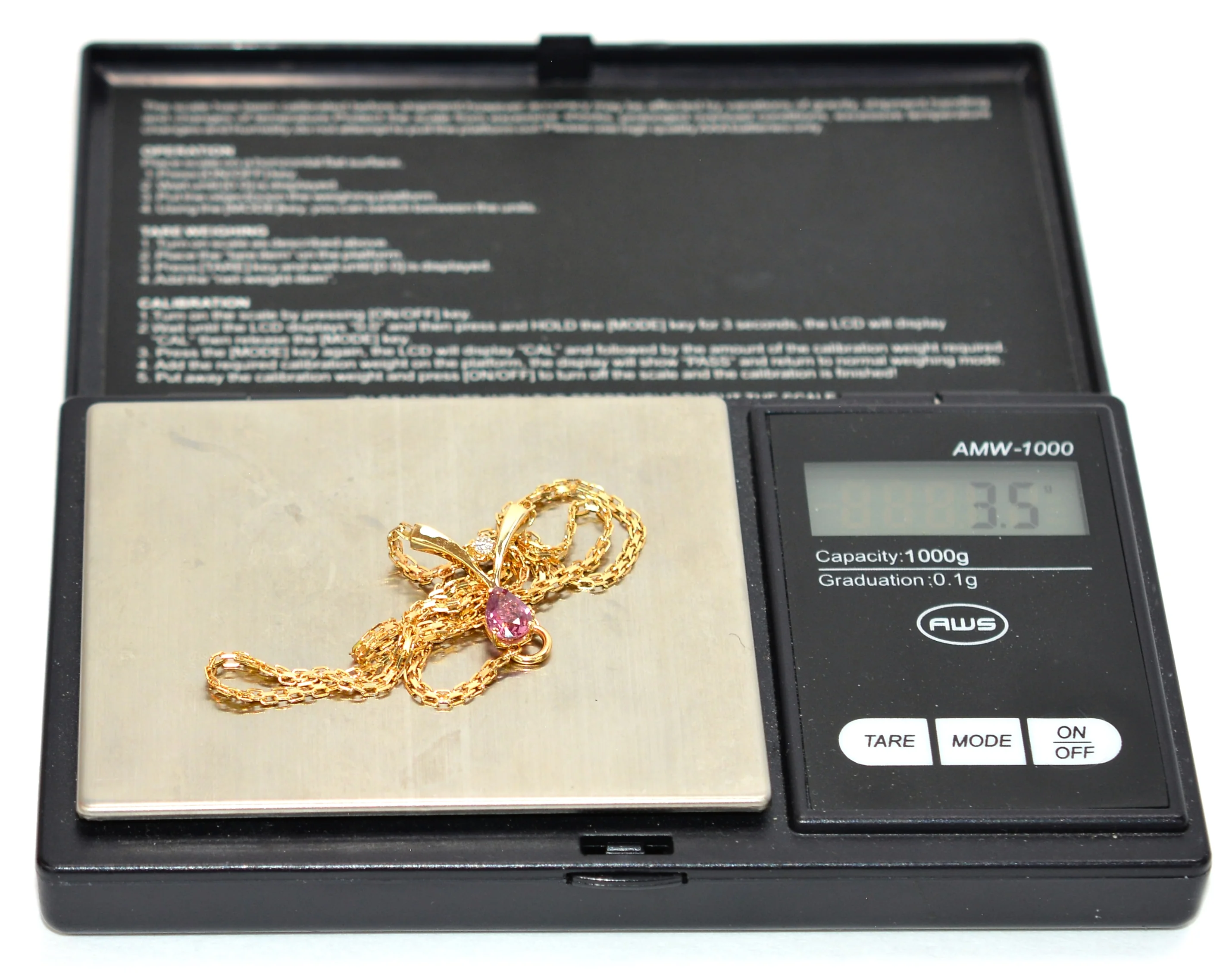 Natural Padparadscha Sapphire & Diamond Necklace 14K Solid Gold .97tcw Sapphire Necklace Pink Necklace Gemstone Necklace Cocktail Necklace - Image 12
