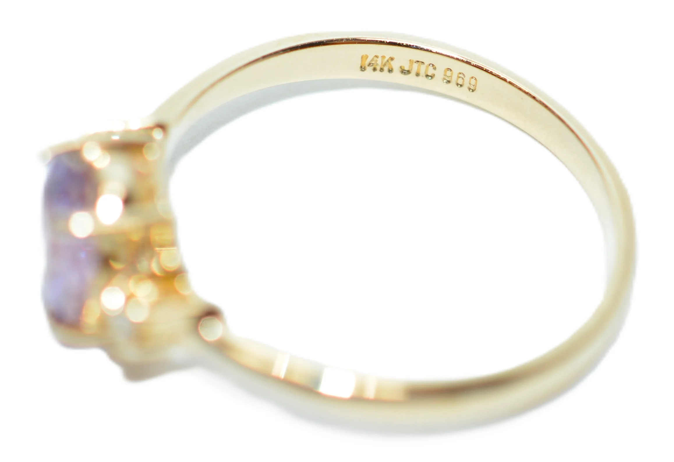 Natural Padparadscha Sapphire & Diamond Ring 14K Gold .90tcw Promise Ring Ladies Statement Pink Gemstone Ring September Birthstone - Image 6