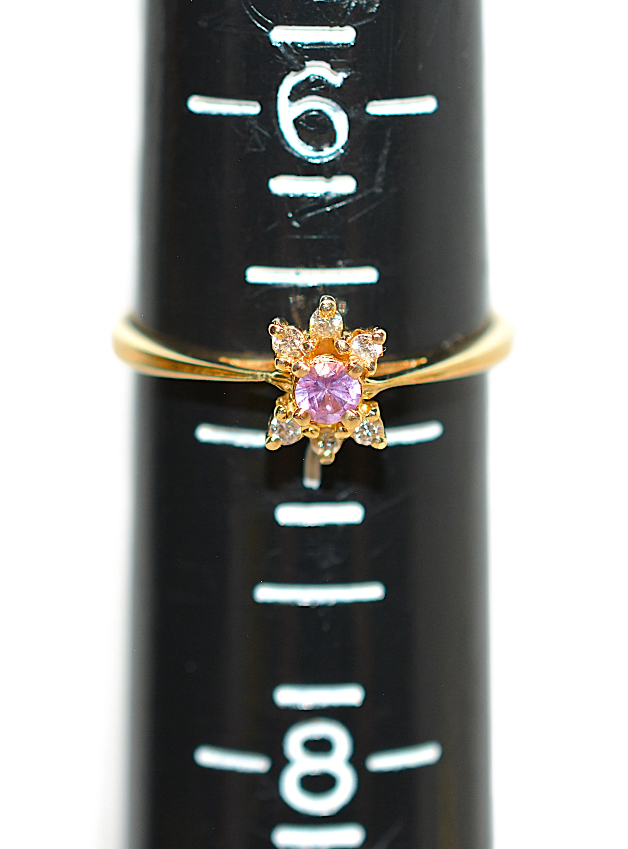 Natural Padparadscha Sapphire & Diamond Ring 14K Solid Gold .19tcw Diamond Halo Rink Pink Gemstone Ring September Birthstone Promise Ring - Image 9