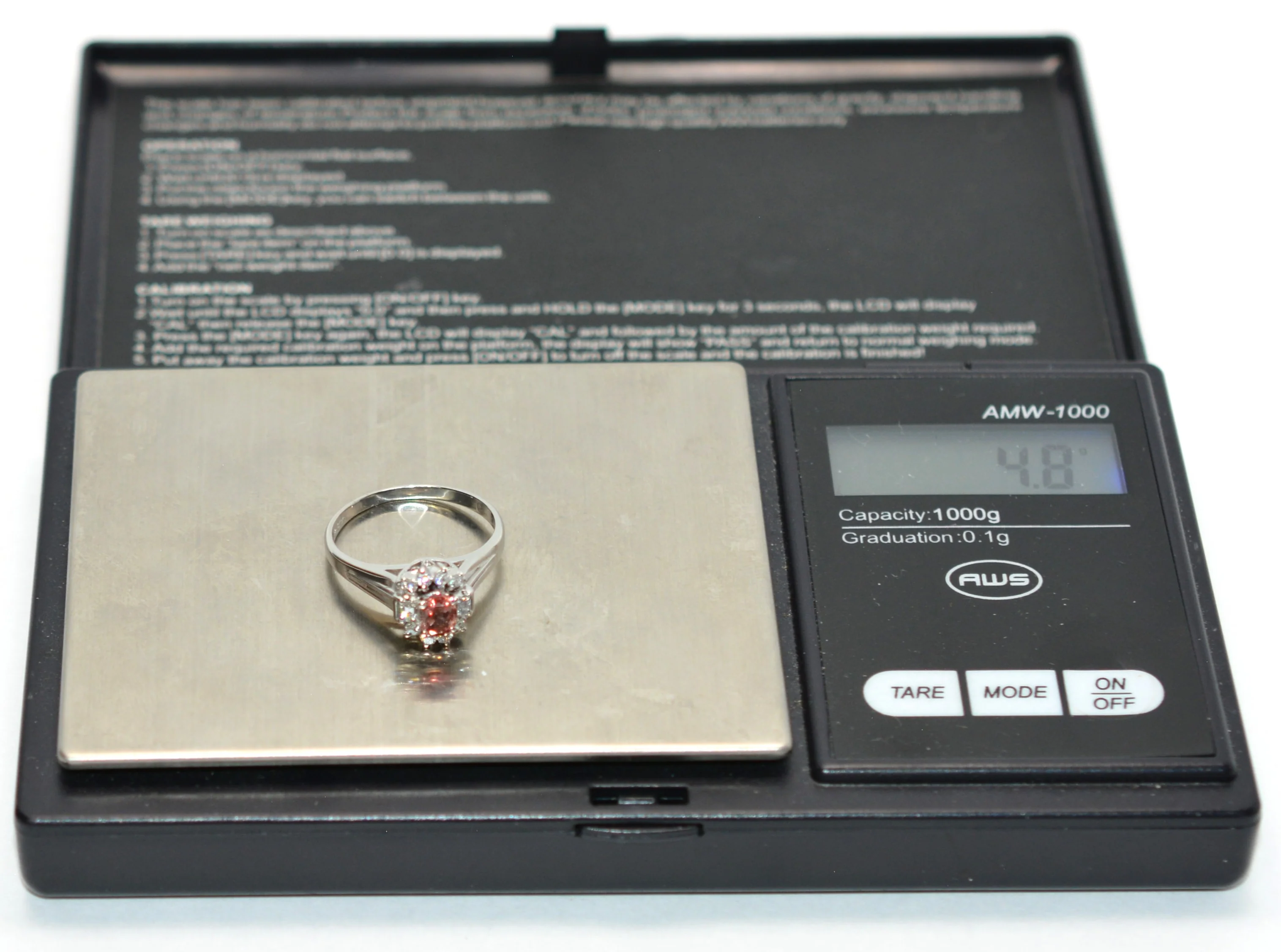 Natural Padparadscha Sapphire & Diamond Ring Platinum .80tcw Engagement Wedding Bridal Jewelry Statement Cocktail Fancy Jewellery Gemtone - Image 11