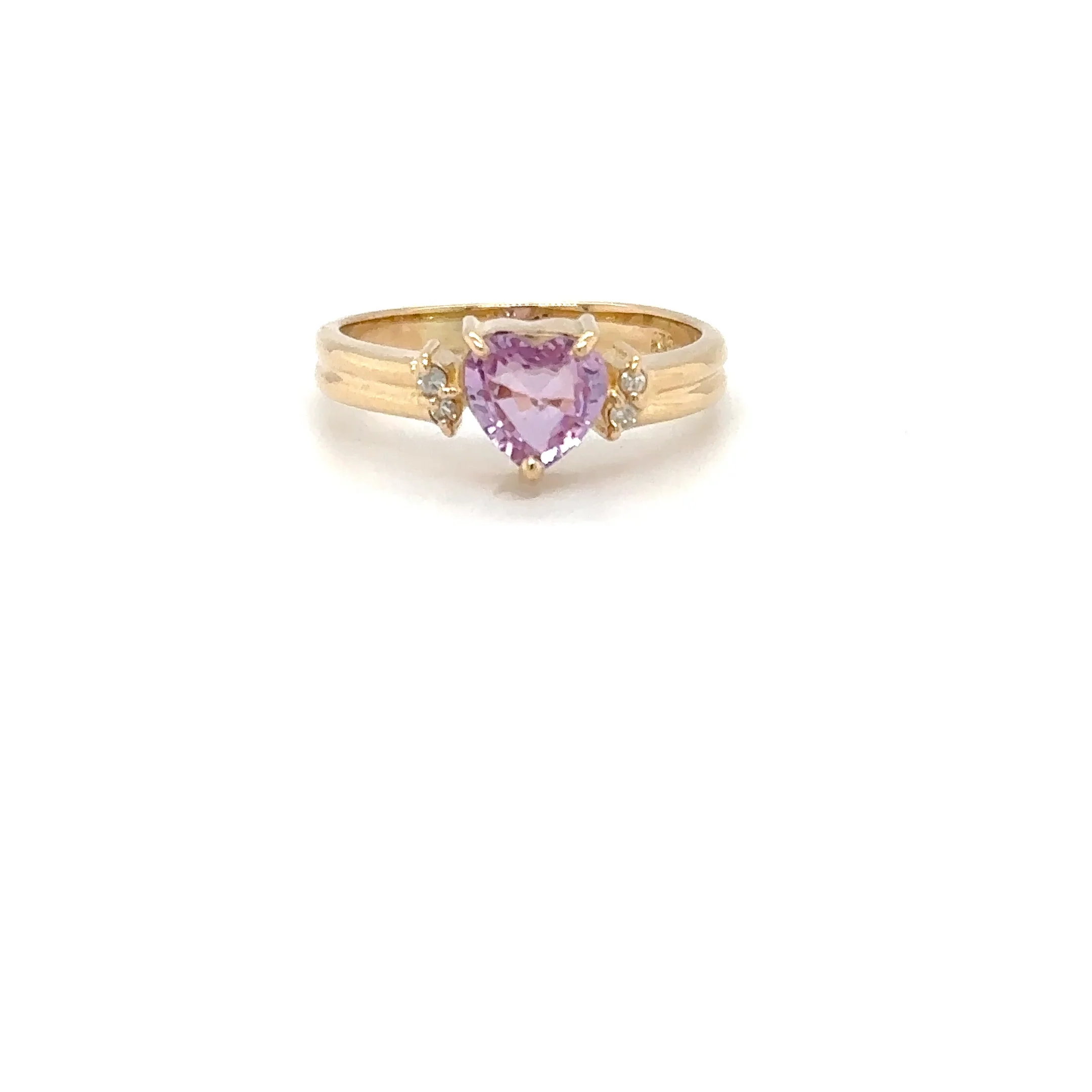 Natural Padparadscha Sapphire & Diamond Ring 18K Solid Gold .63tcw Heart Ring Gemstone Ring Promise Ring Engagement Ring Solitaire Ring Pink Ring Fine - Image 13