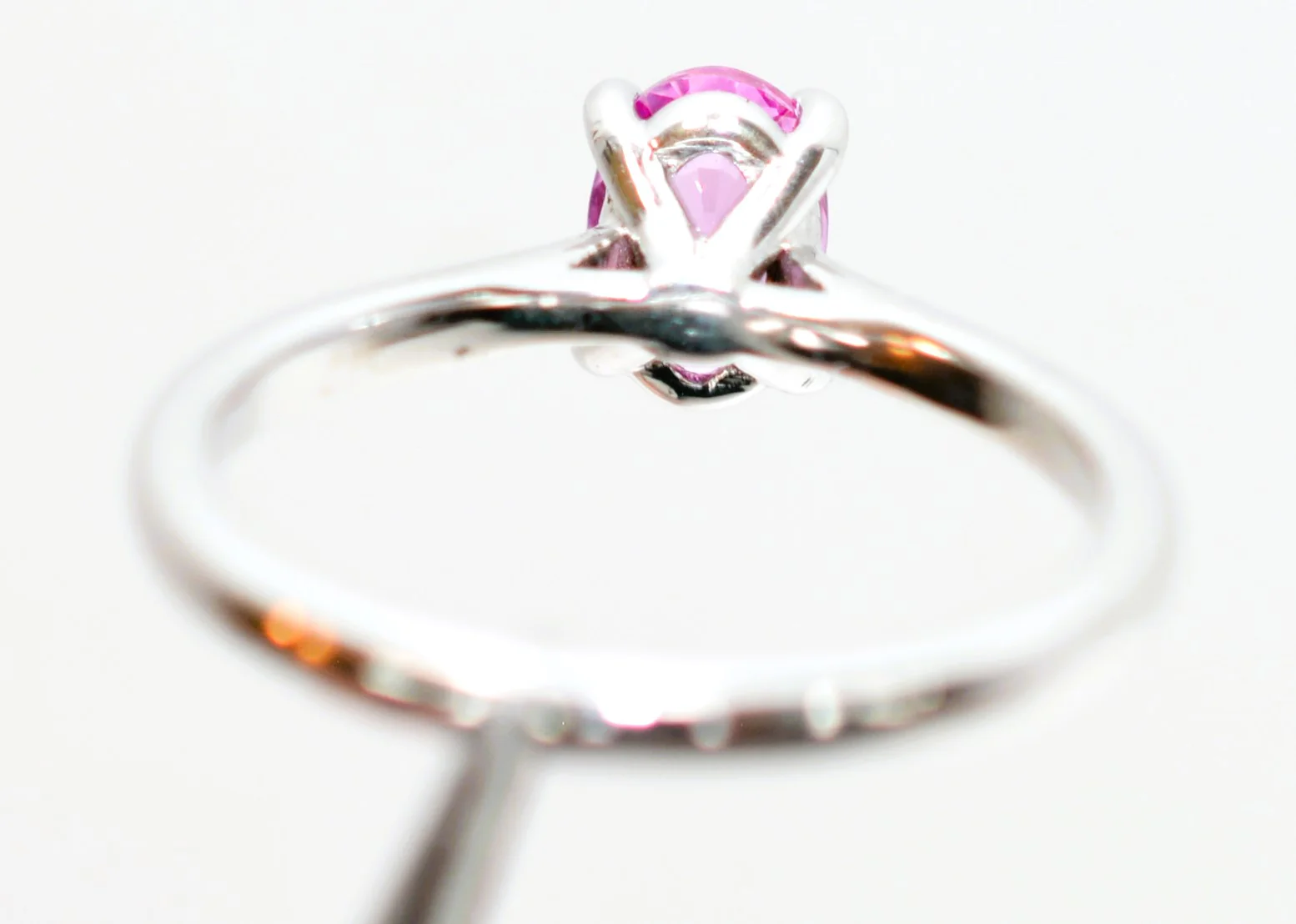 Natural Padparadscha Sapphire Ring White Gold Ring .87ct Ceylon Ring Sapphire Ring Solitaire Ring Engagement Ring Bridal Jewelry Pink Ring - Image 7