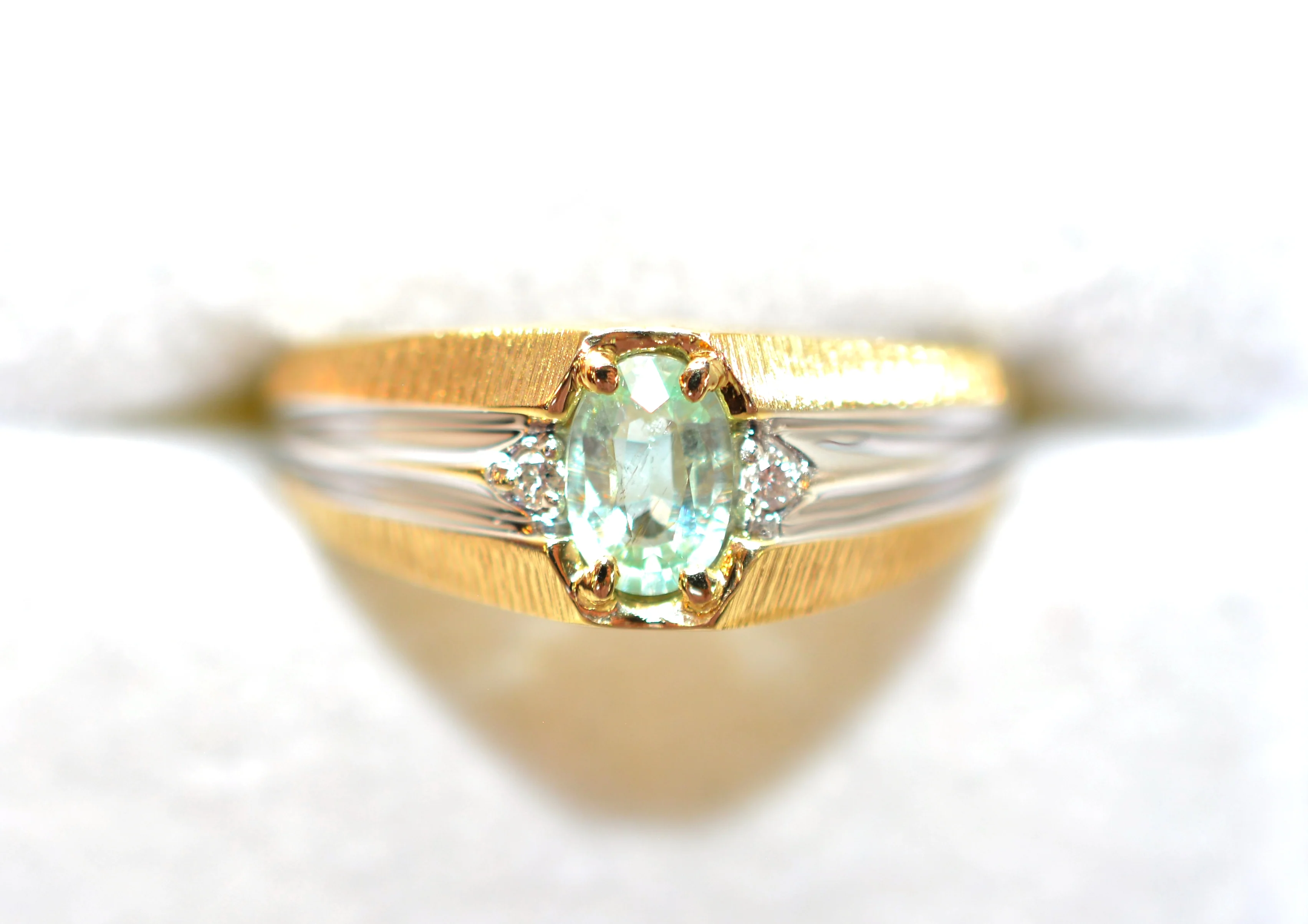 Natural Paraiba Tourmaline & Diamond Ring 10K Solid Gold .80tcw Men's Ring Gemstone Ring Birthstone Ring Statement Ring Cocktail Ring Estate - Image 5